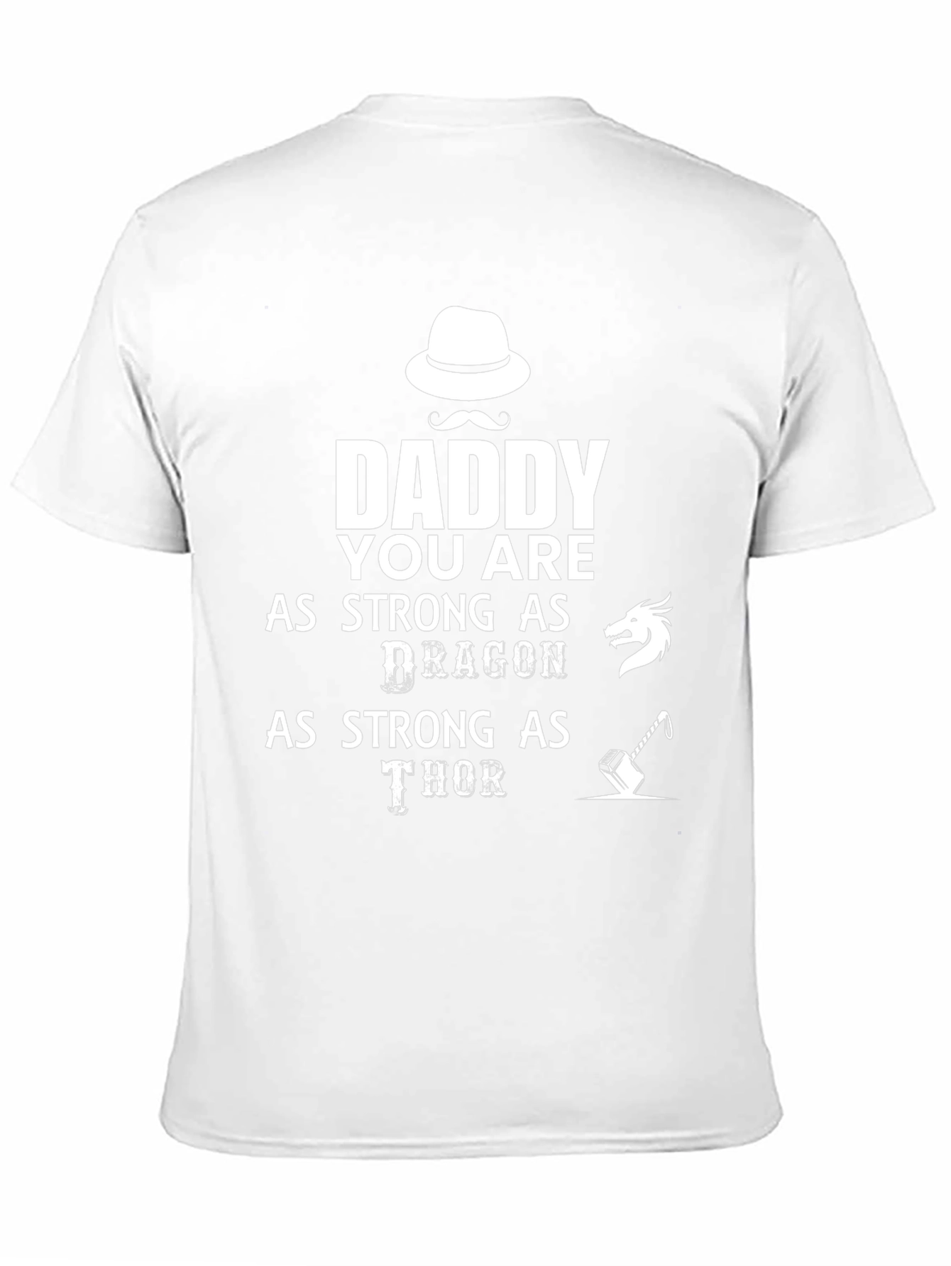 Daddy Strong Dragon Thor Black T-Shirt