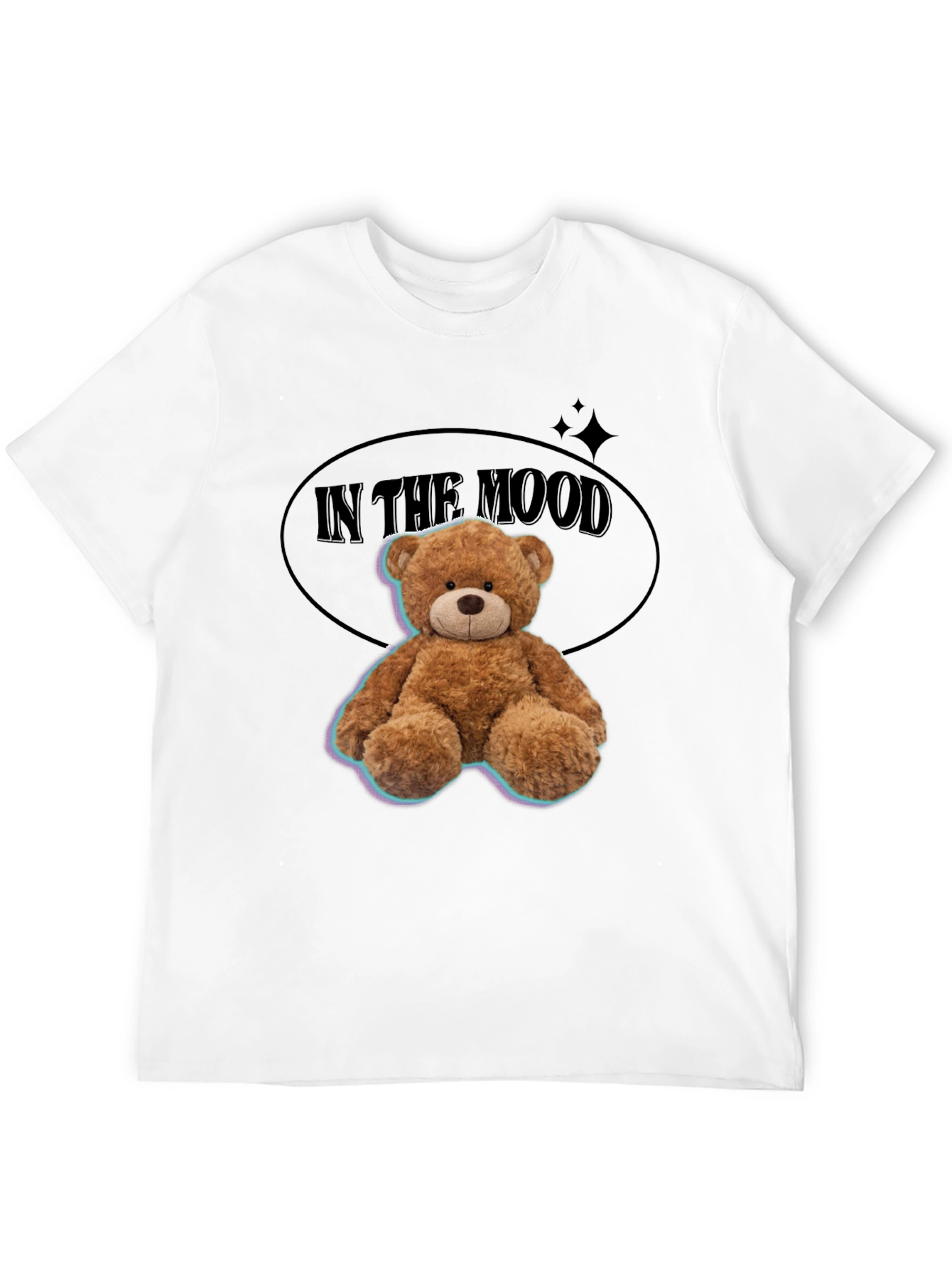In The Mood Teddy Bear Black T-Shirt