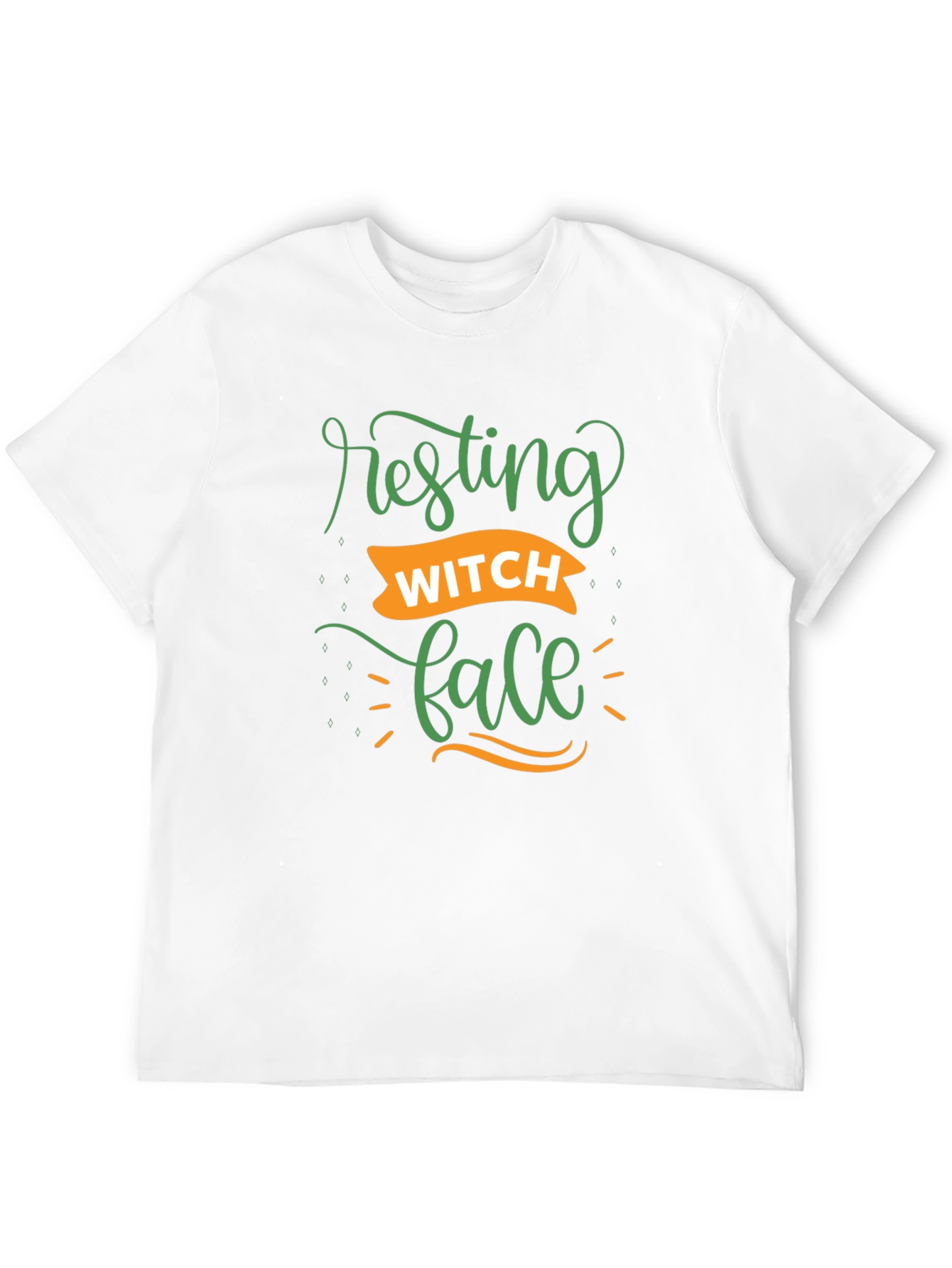 Resting Witch Face Graphic T-Shirt - Black