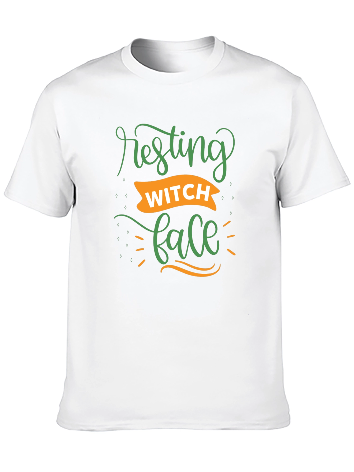 Resting Witch Face Graphic T-Shirt - Black