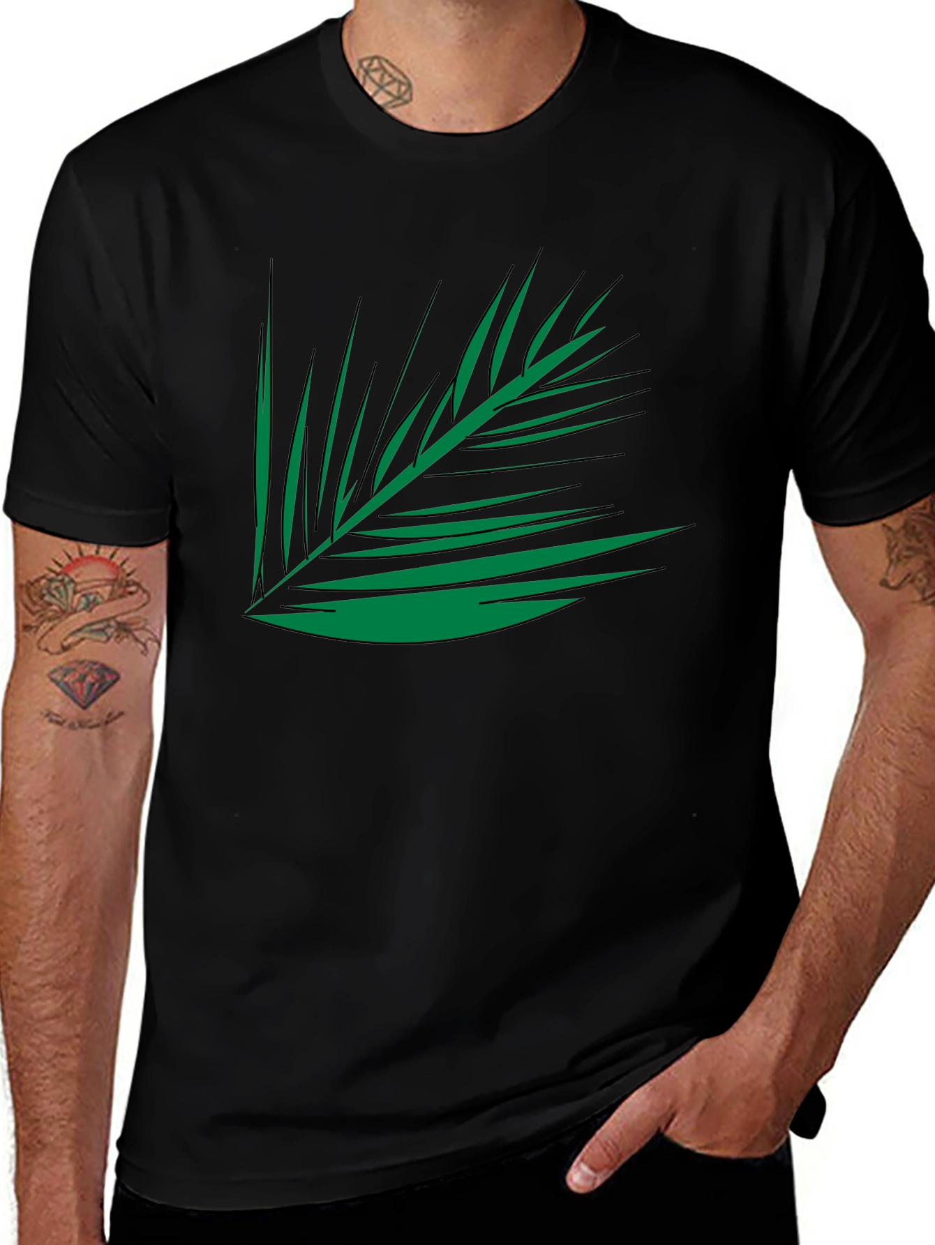 Tropical Palm Leaf Graphic Tee
