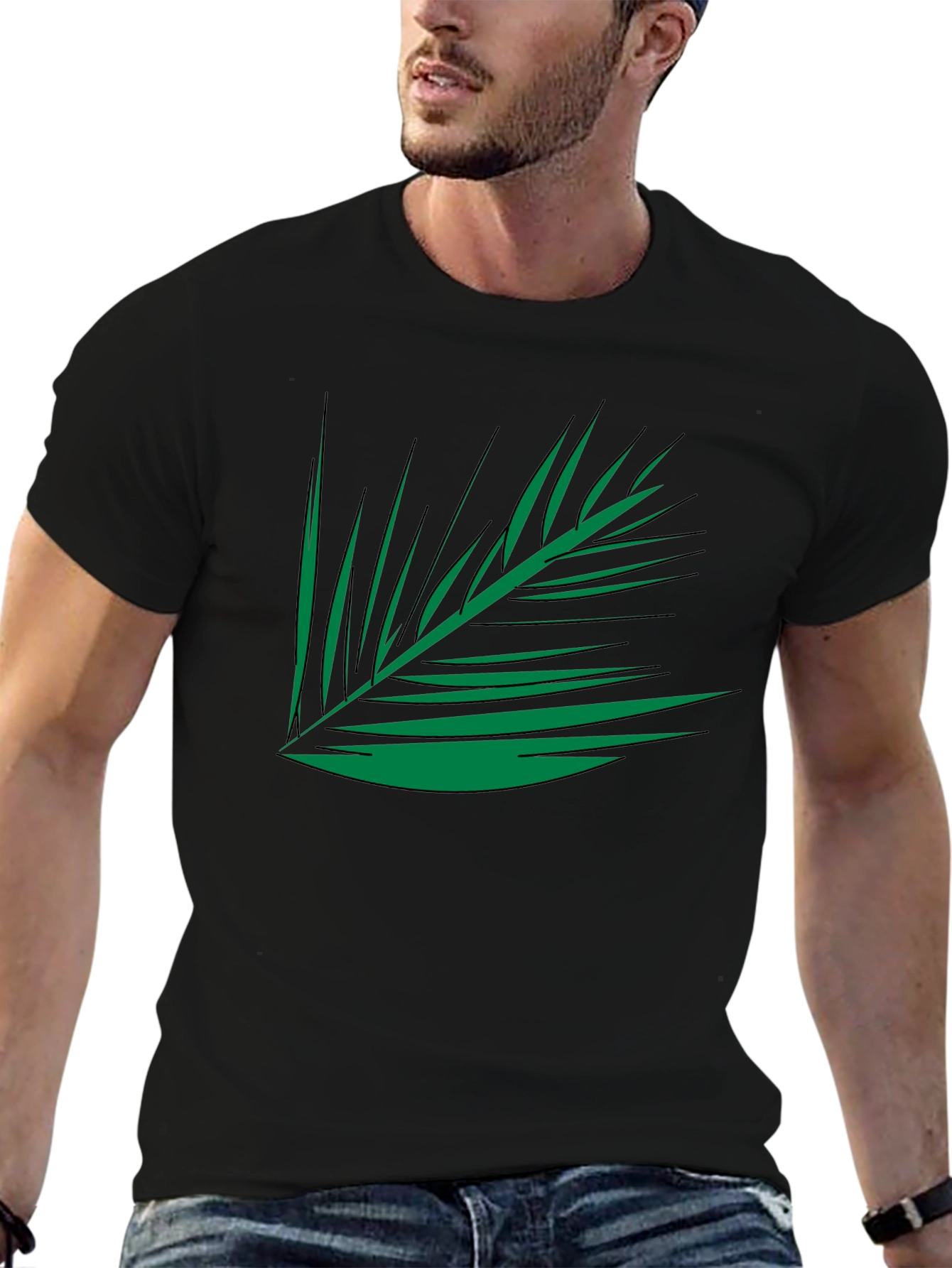 Tropical Palm Leaf Graphic Tee