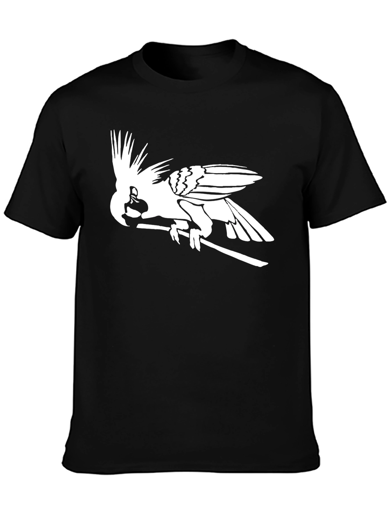 Cockatoo Graphic Tee - Black Cotton Blend