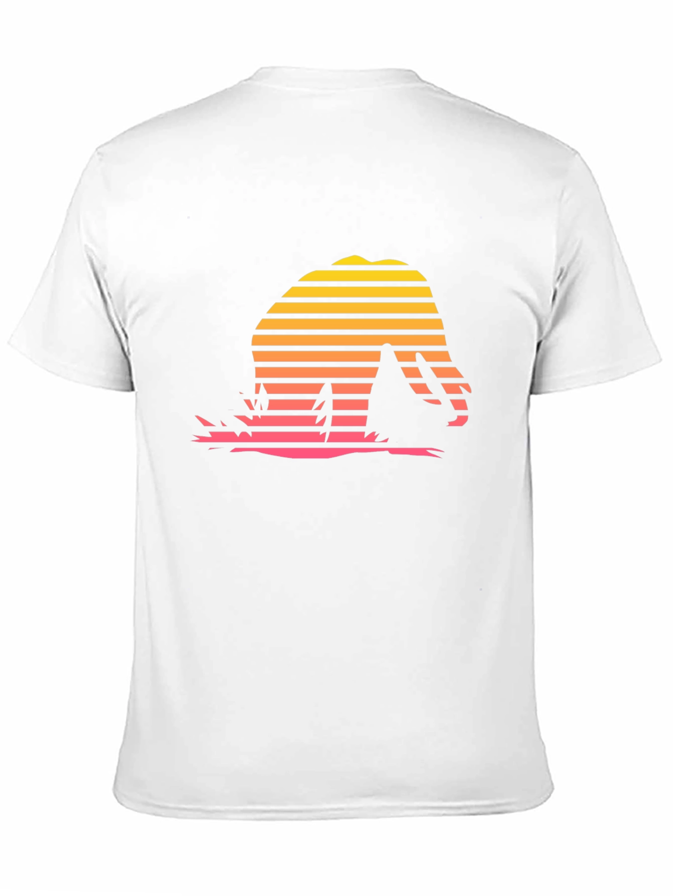 Retro Sunset Dinosaur T-Shirt - Black
