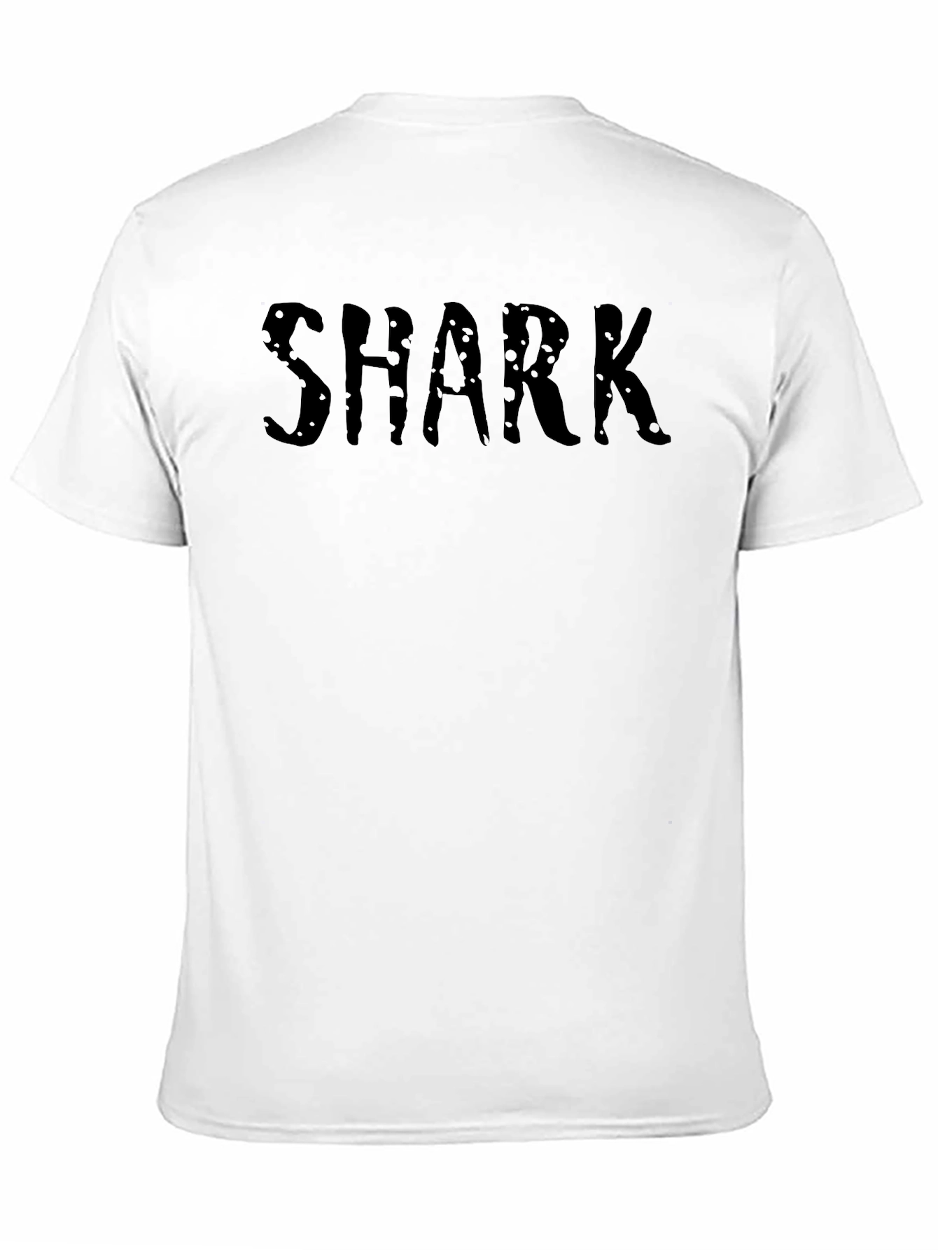 Mens Black SHARK Graphic Tee - Casual Crew Neck