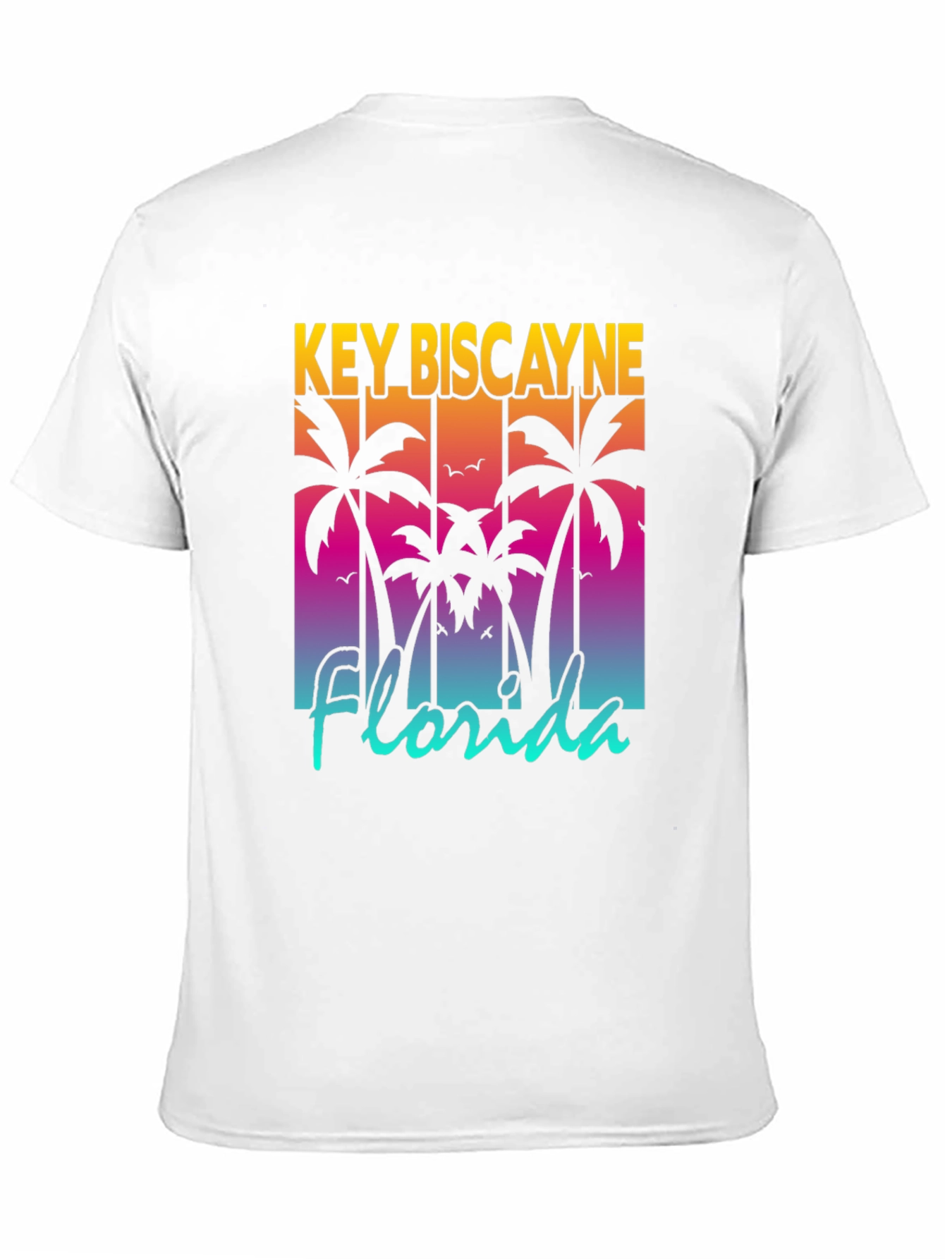 Key Biscayne Florida Palm Tree Graphic T-Shirt