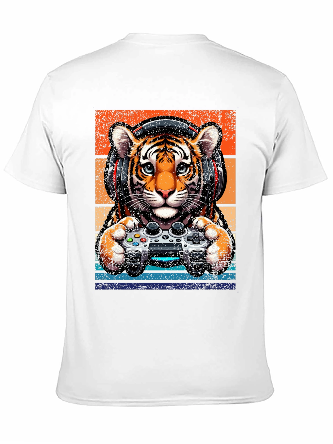 Gamer Tiger Graphic Tee - Retro Style