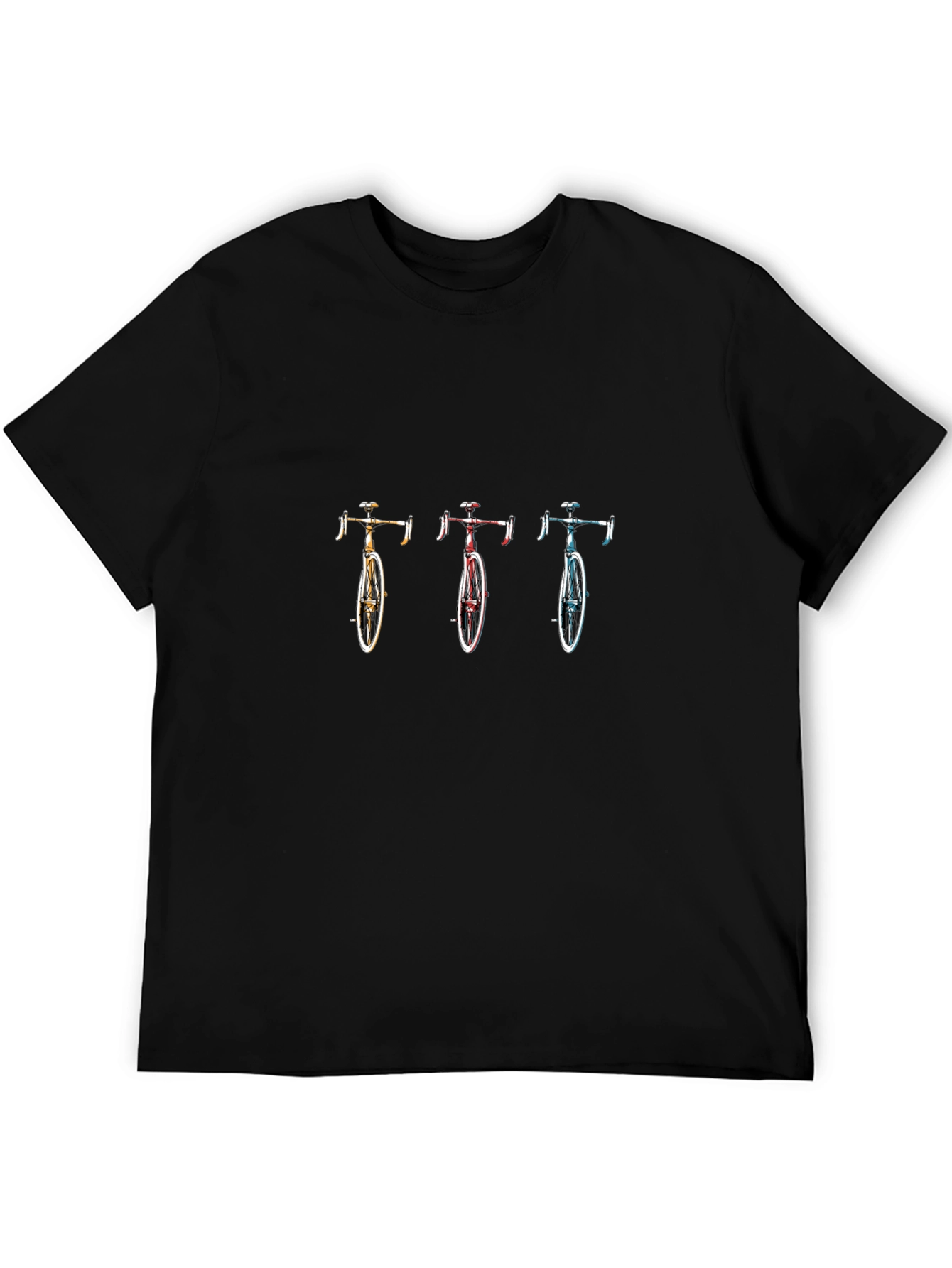 Bicycle Trio Graphic Tee - Stylish Unisex Black T-Shirt