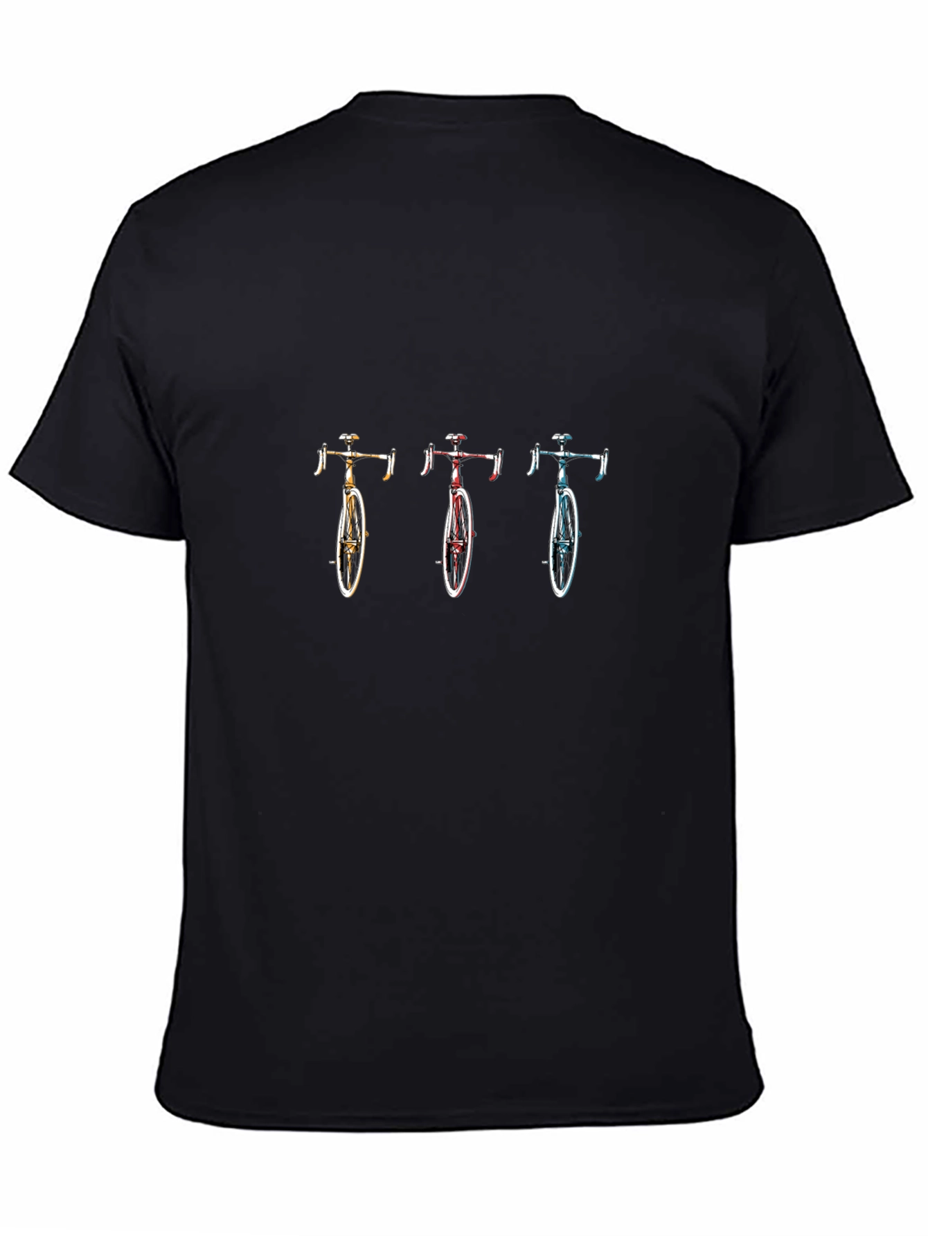 Bicycle Trio Graphic Tee - Stylish Unisex Black T-Shirt