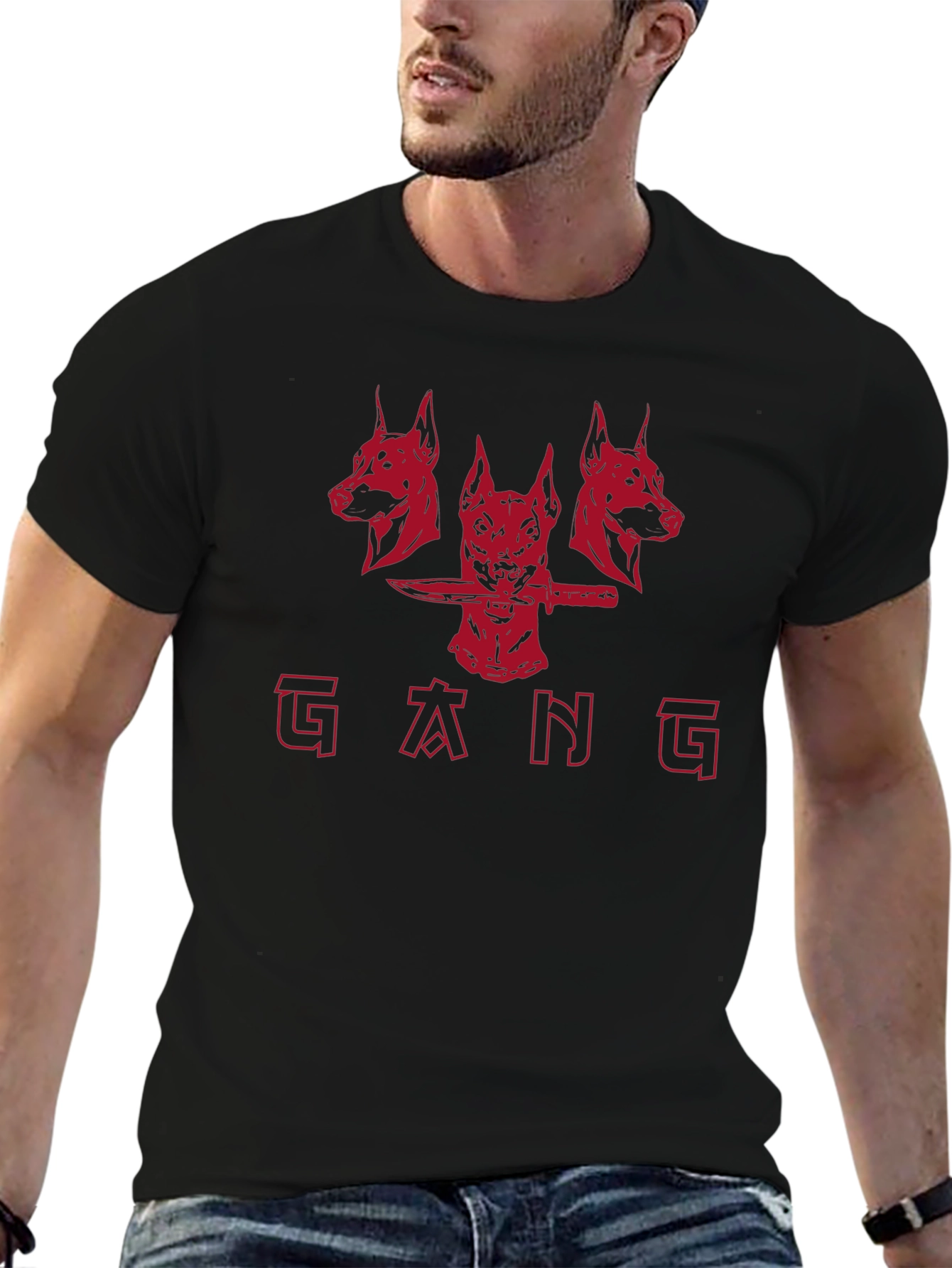 Gang Dog Graphic Tee - Mens Black T-Shirt