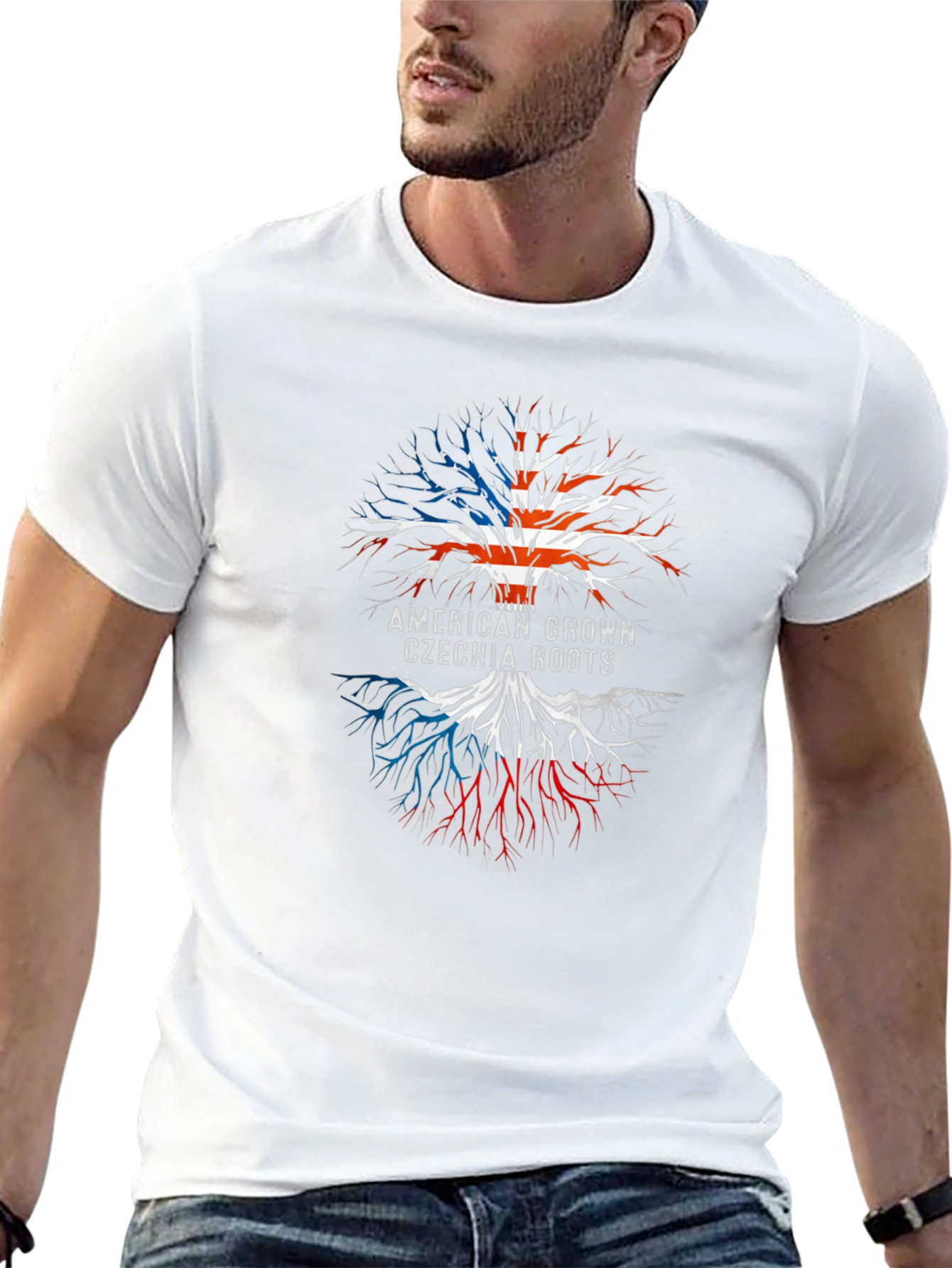 American Czech Roots Tree T-Shirt