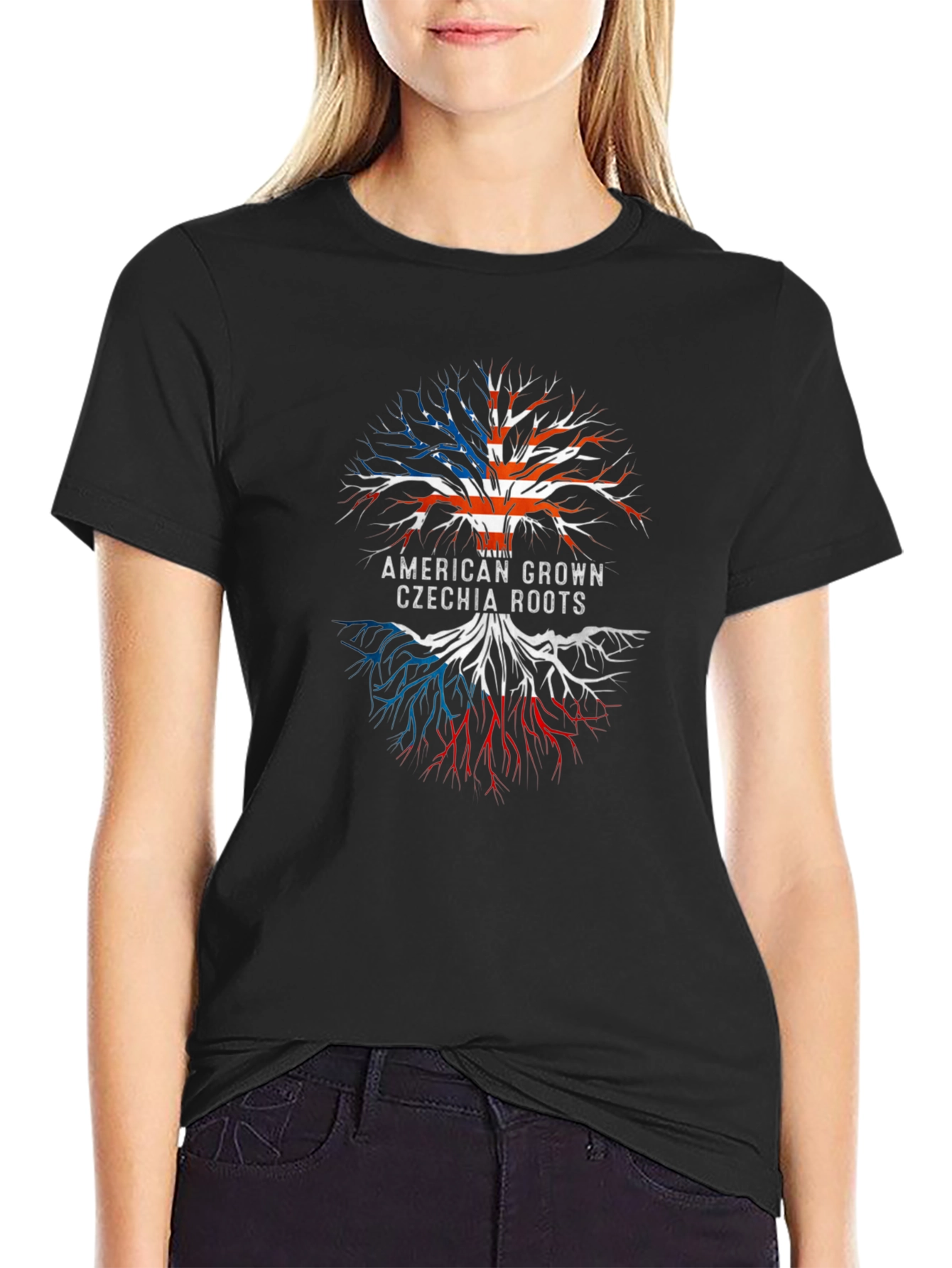 American Czech Roots Tree T-Shirt