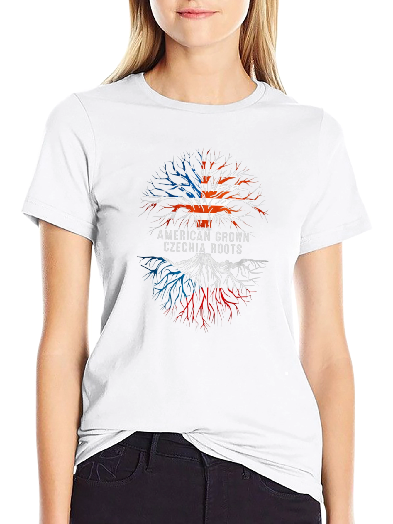 American Czech Roots Tree T-Shirt