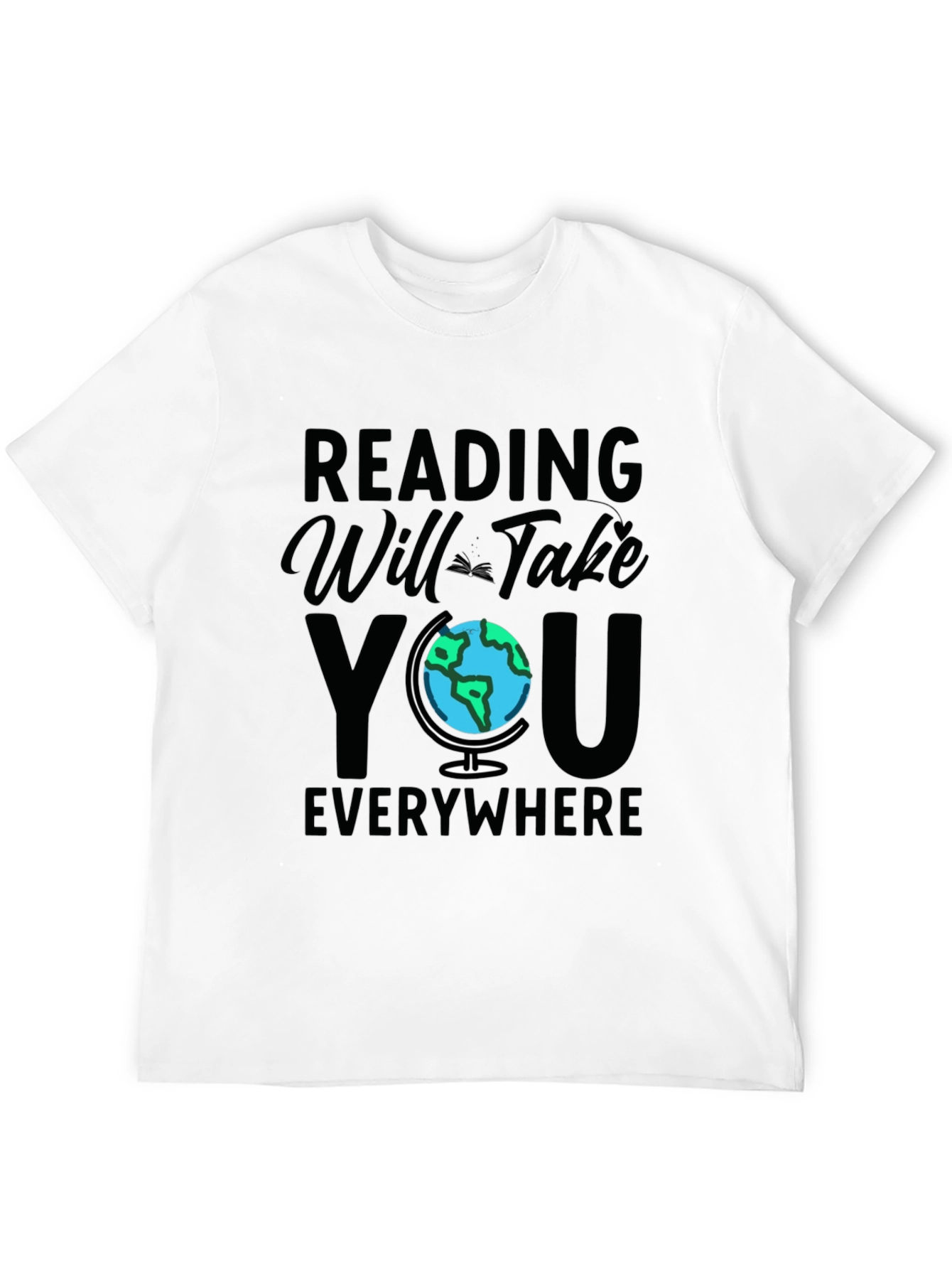 Reading Will Take You Everywhere Black T-Shirt