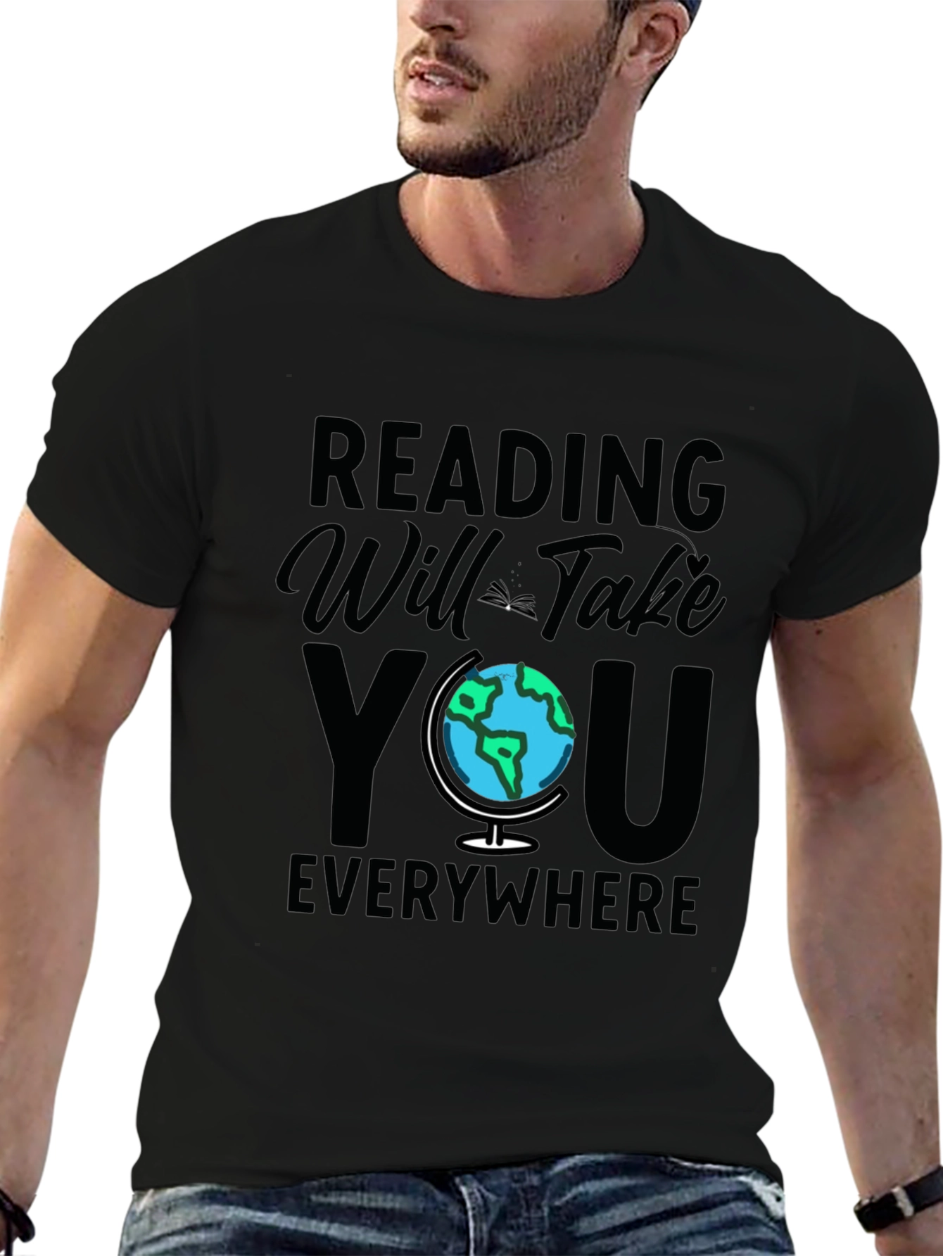 Reading Will Take You Everywhere Black T-Shirt