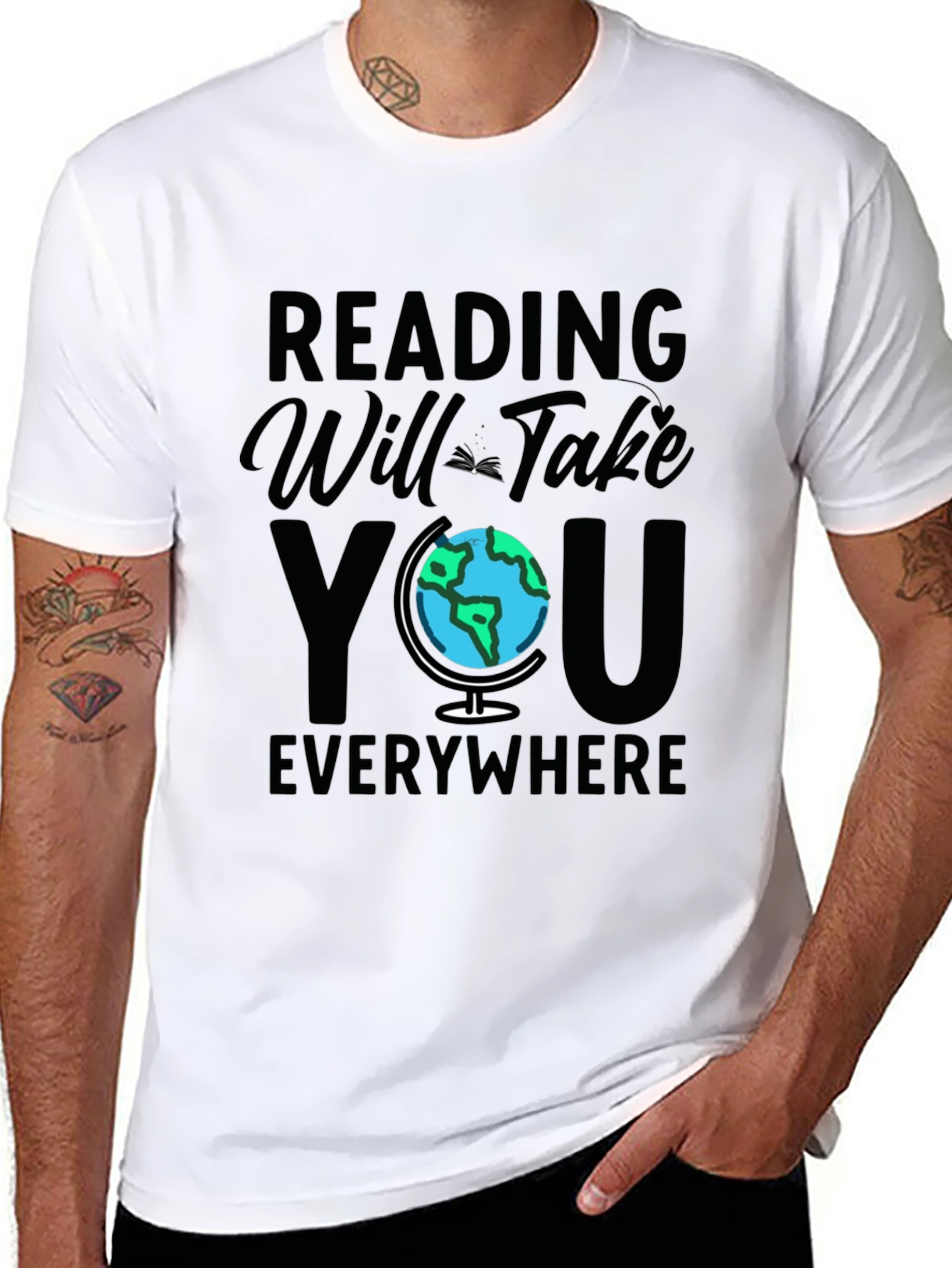 Reading Will Take You Everywhere Black T-Shirt