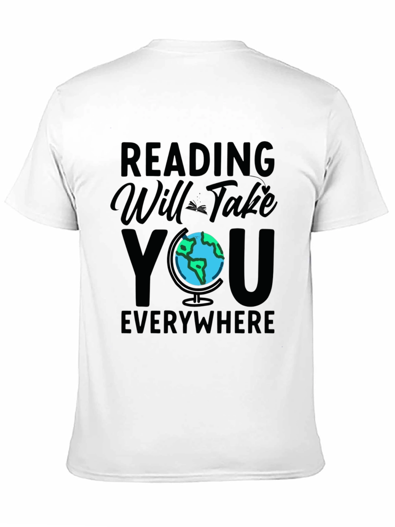 Reading Will Take You Everywhere Black T-Shirt