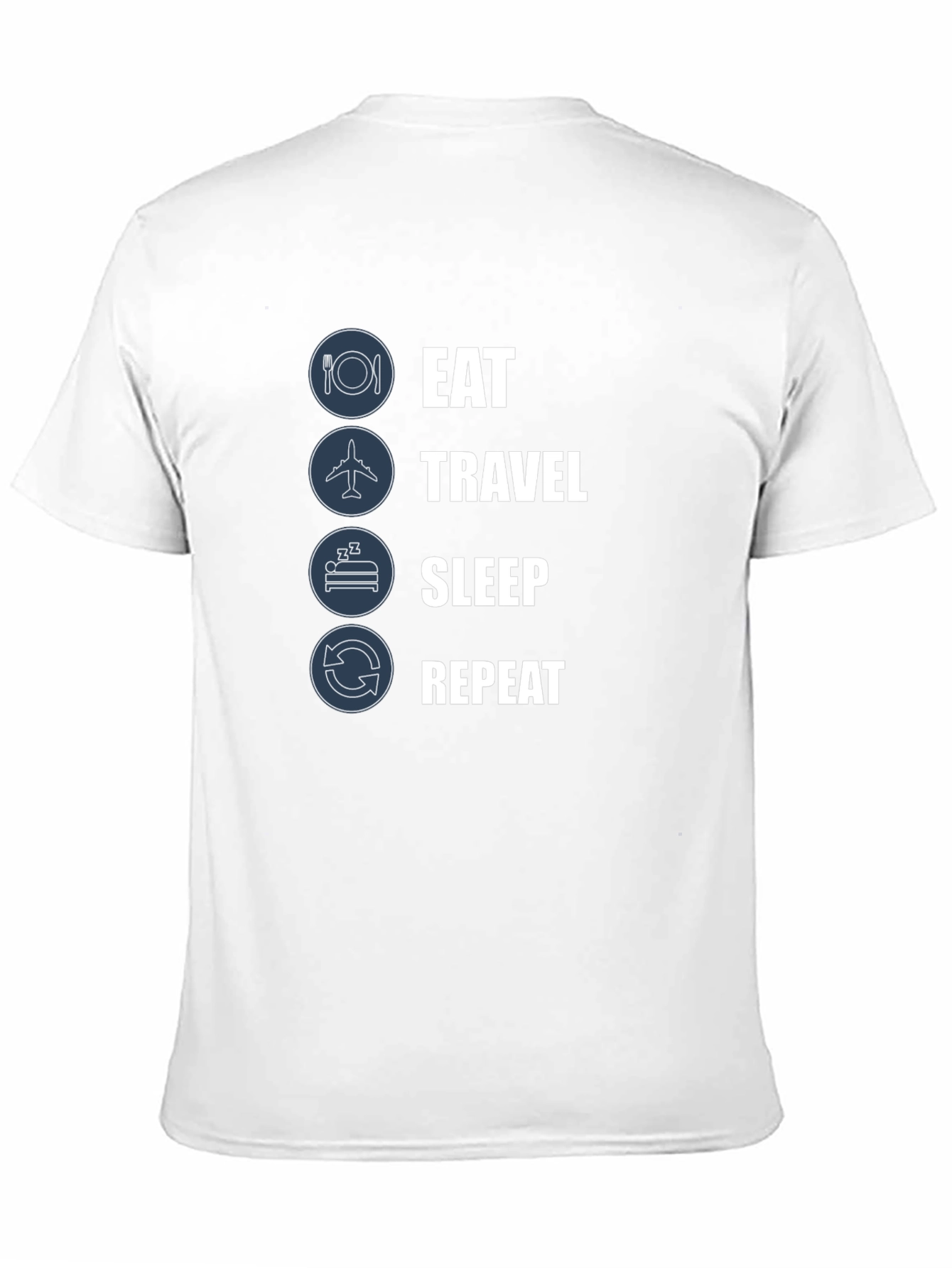 Eat Travel Sleep Repeat Black Graphic Tee