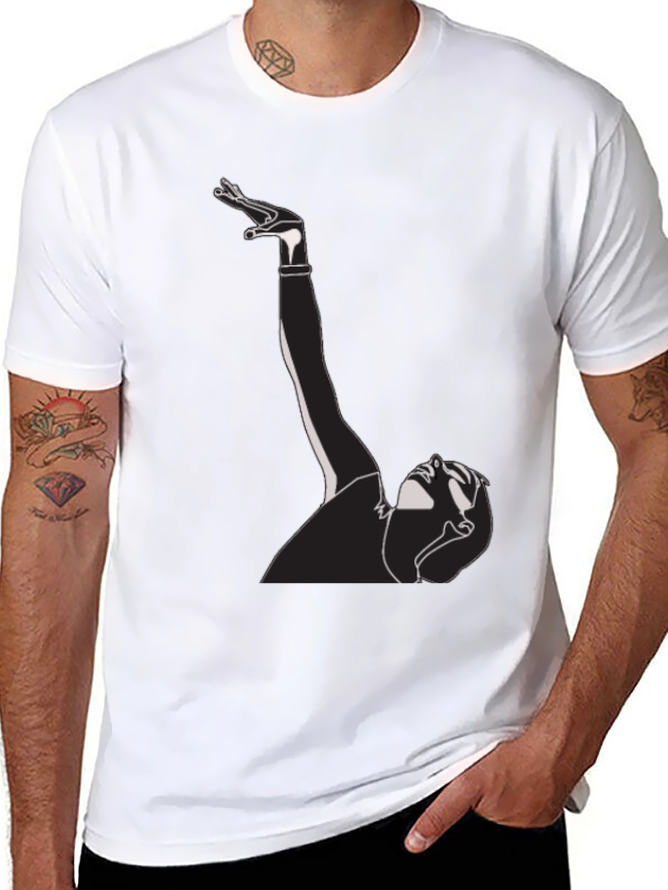 Abstract Silhouette Graphic Tee - Modern Artistic Design