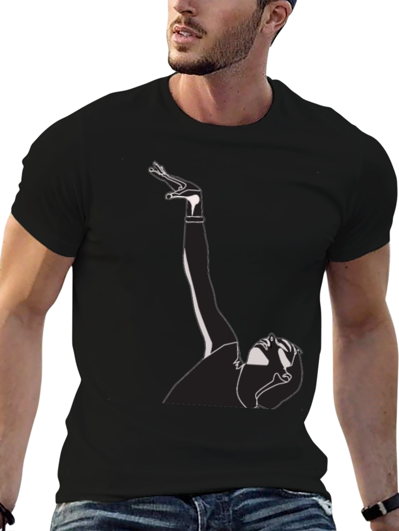 Abstract Silhouette Graphic Tee - Modern Artistic Design