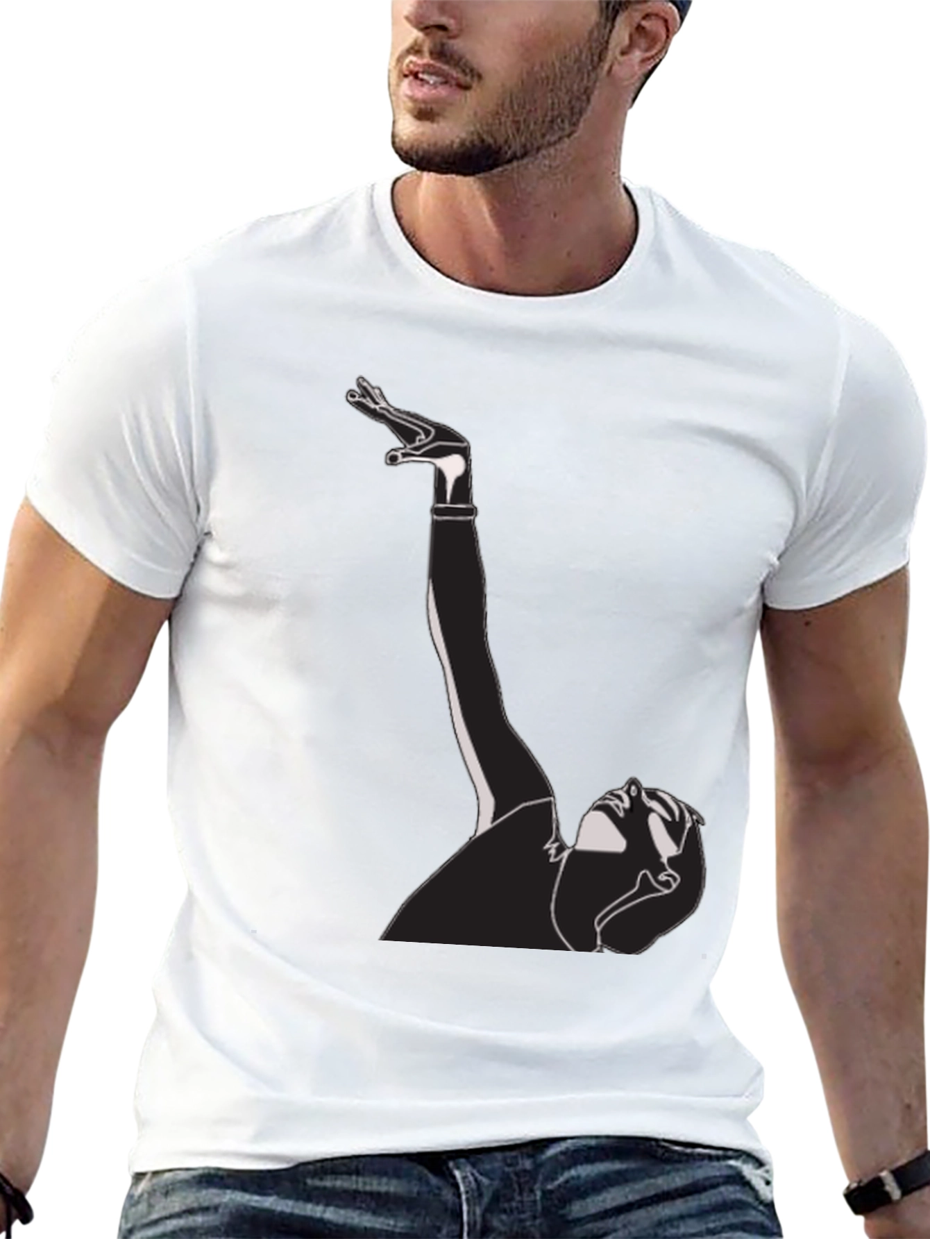 Abstract Silhouette Graphic Tee - Modern Artistic Design