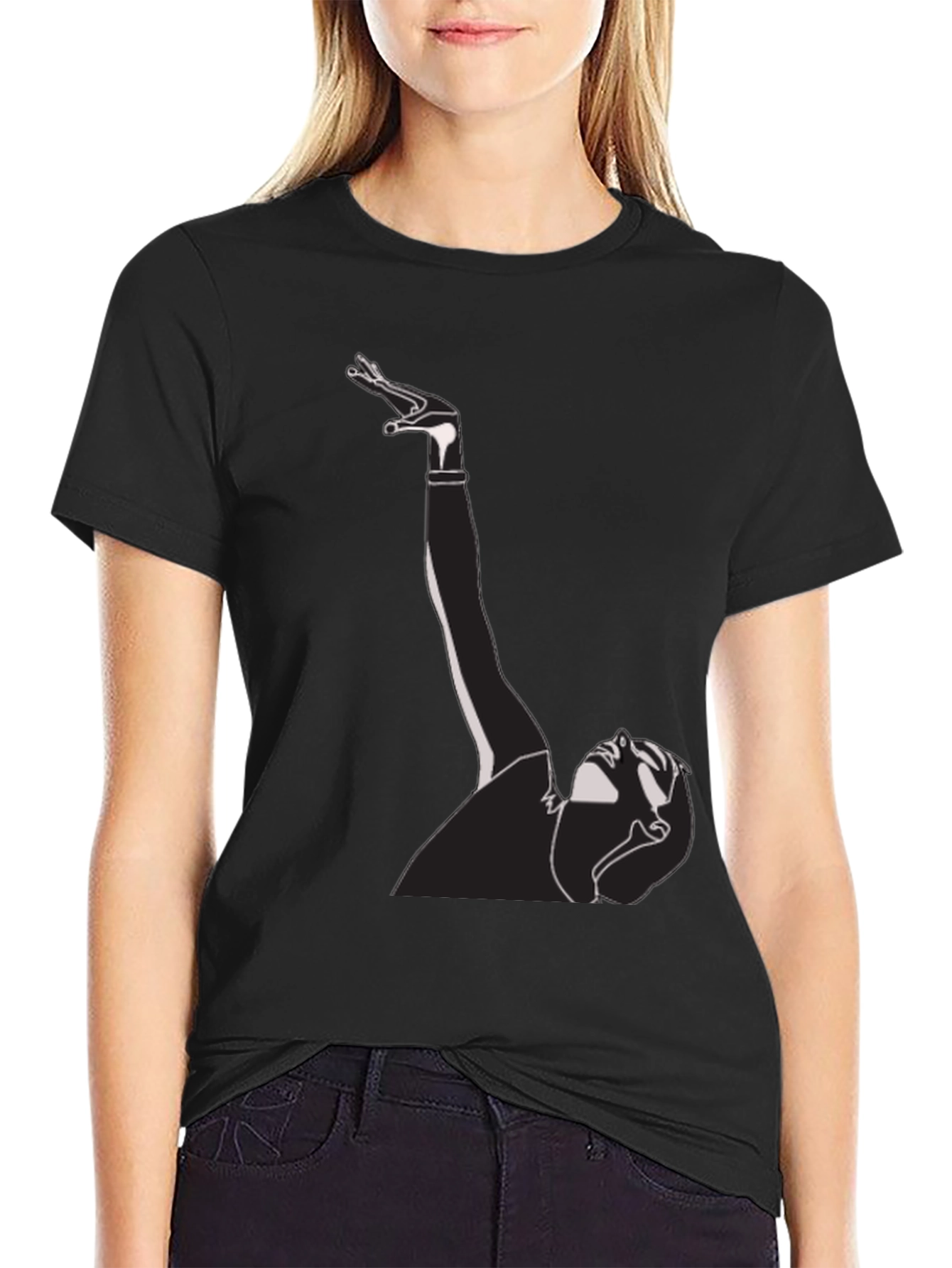 Abstract Silhouette Graphic Tee - Modern Artistic Design