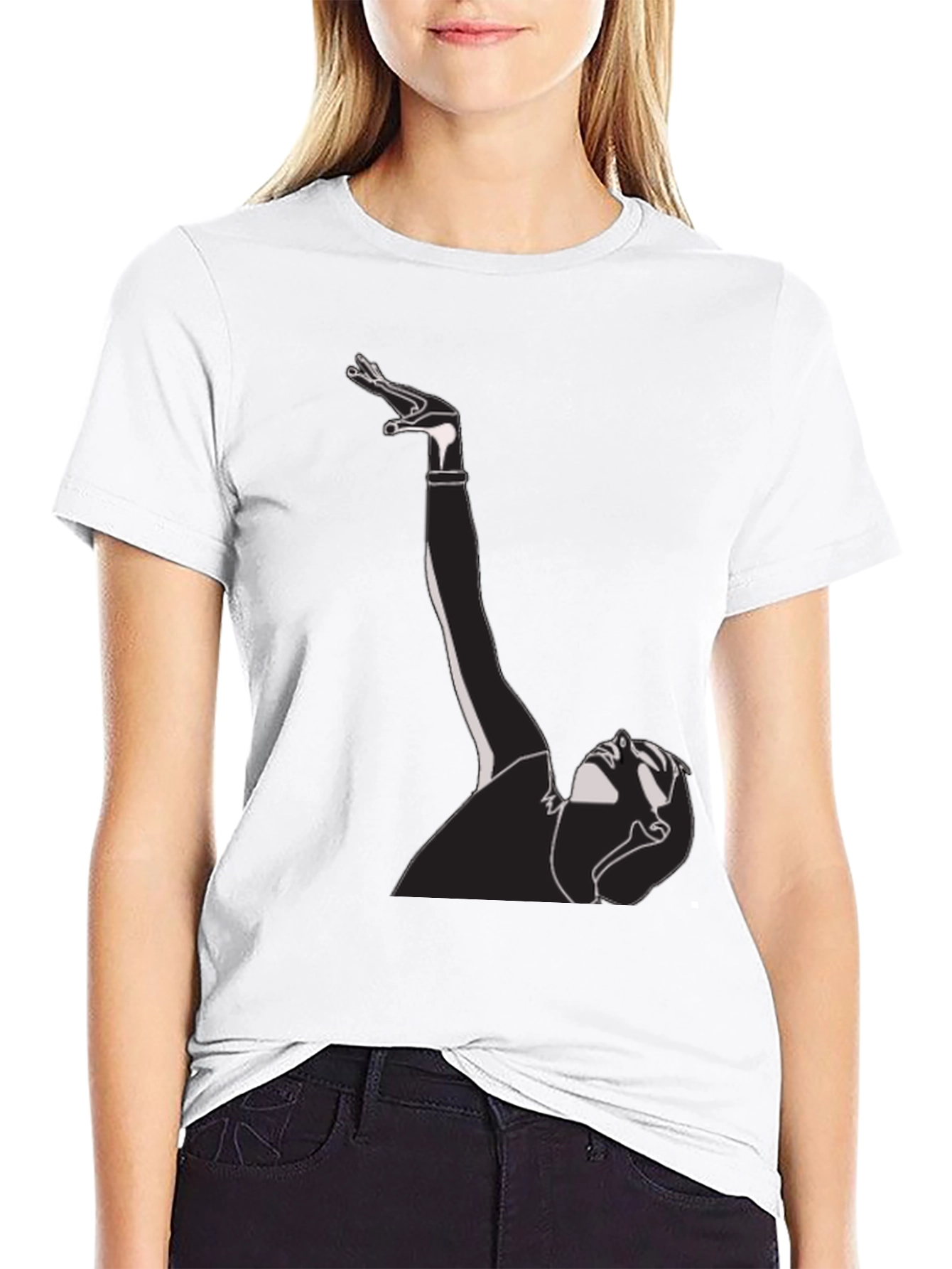 Abstract Silhouette Graphic Tee - Modern Artistic Design