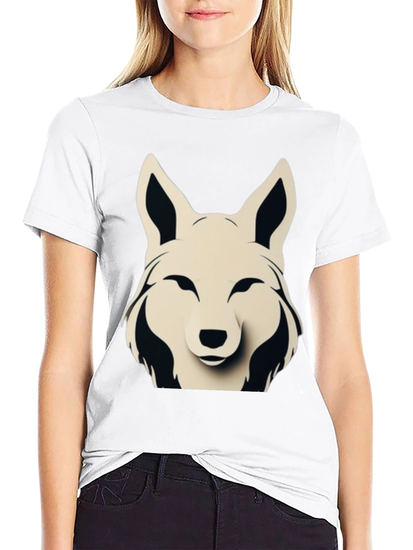 Stylized Fox Graphic Tee - Modern Animal Design