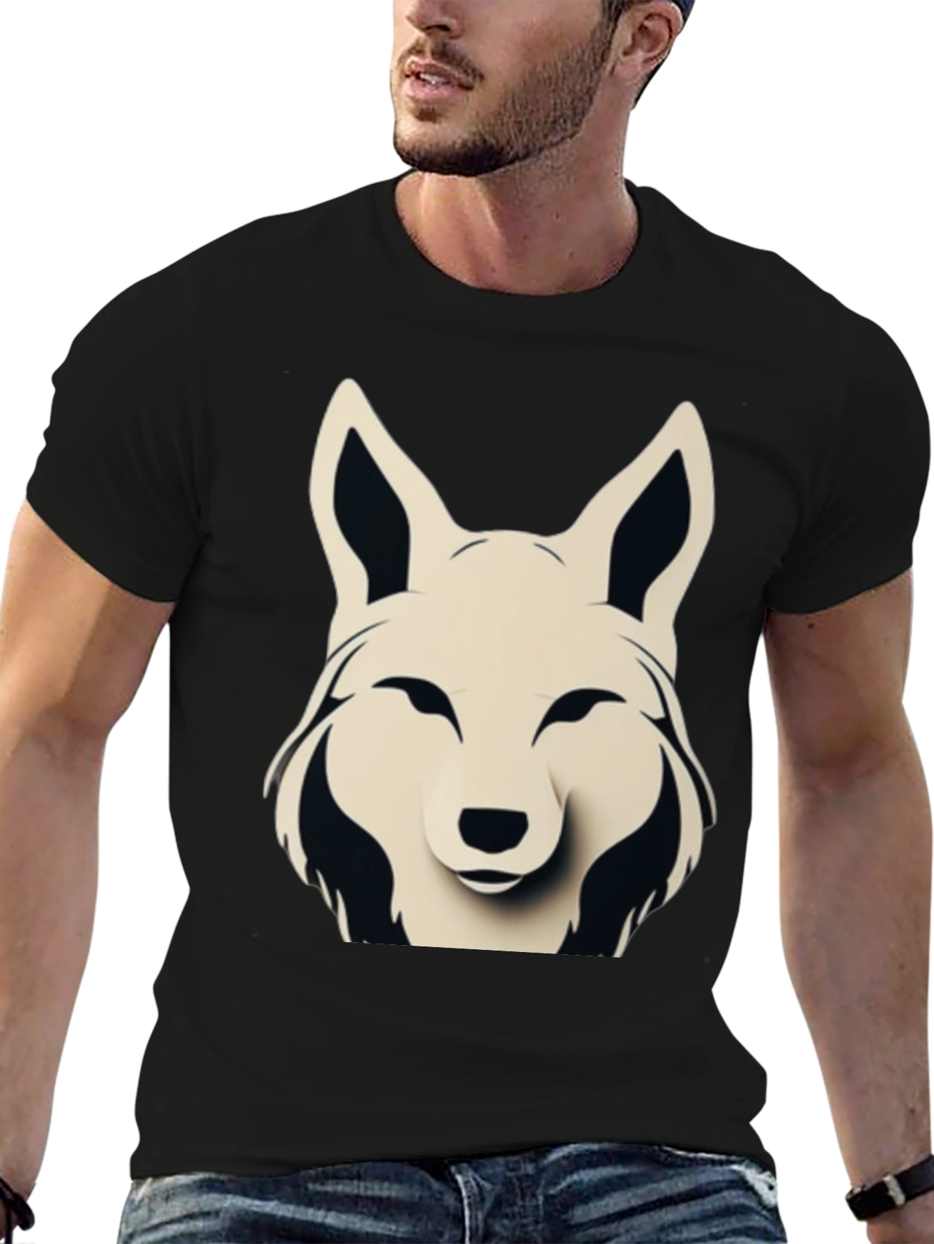 Stylized Fox Graphic Tee - Modern Animal Design
