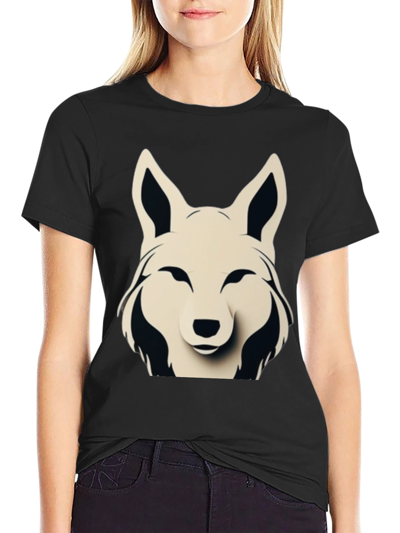 Stylized Fox Graphic Tee - Modern Animal Design