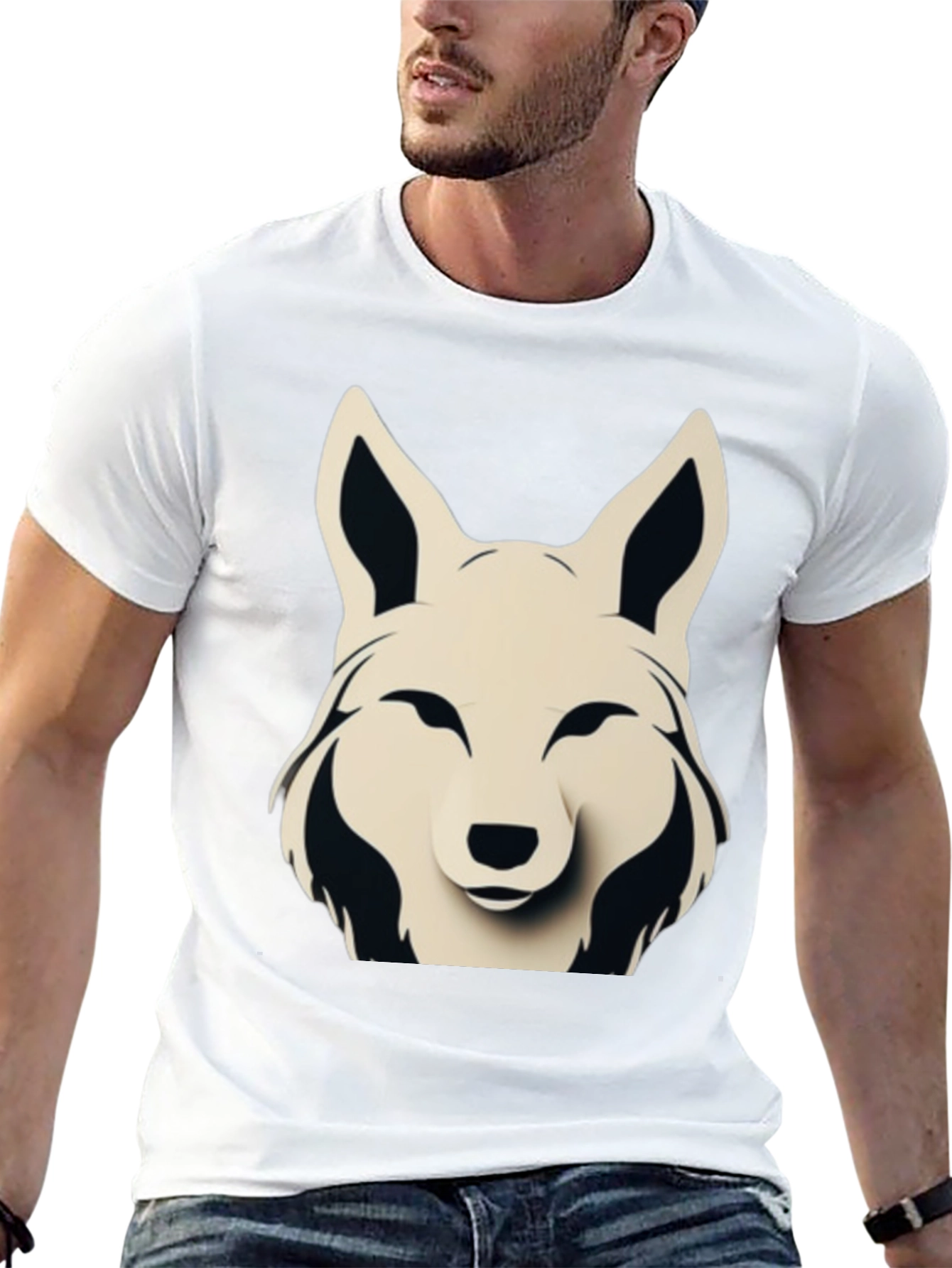 Stylized Fox Graphic Tee - Modern Animal Design