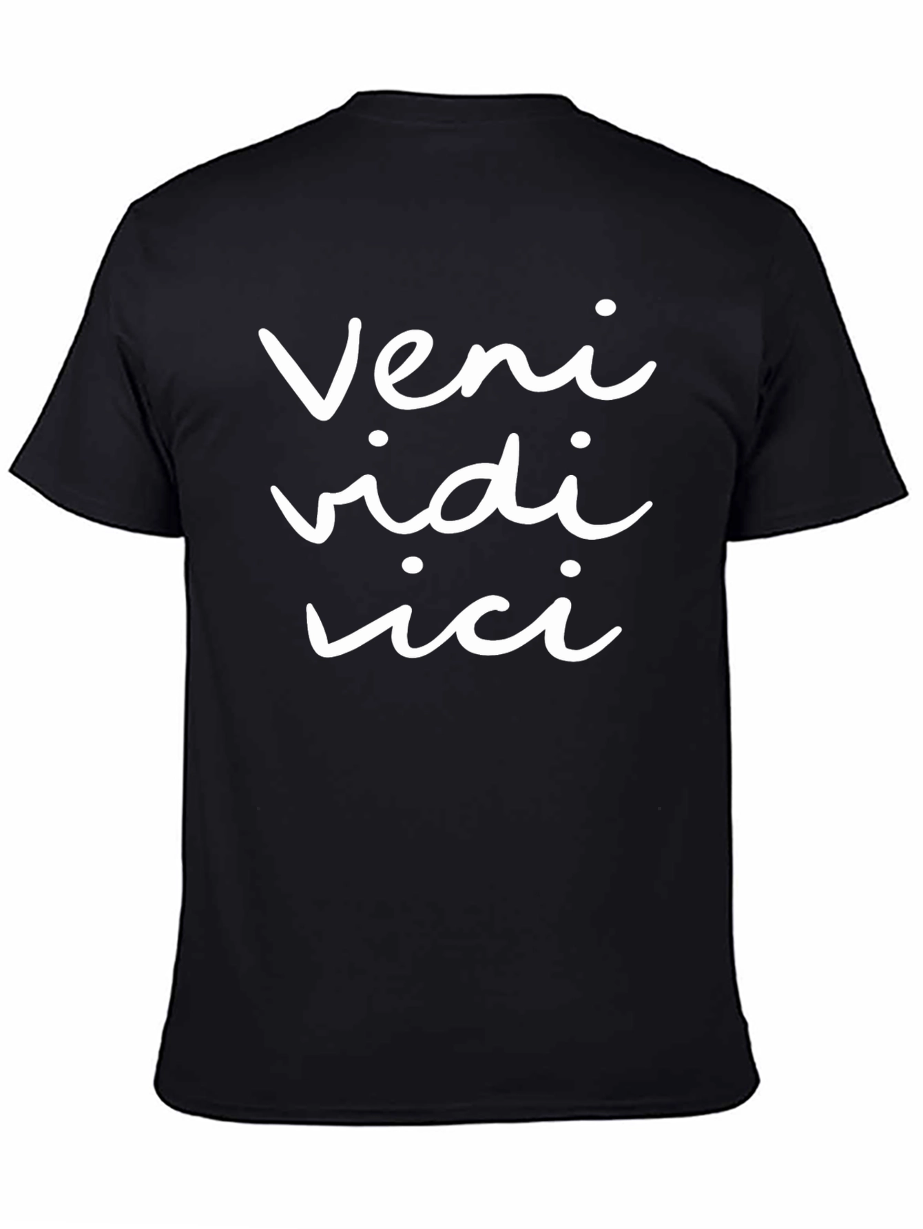 Veni Vidi Vici Graphic Tee - Black Casual T-Shirt