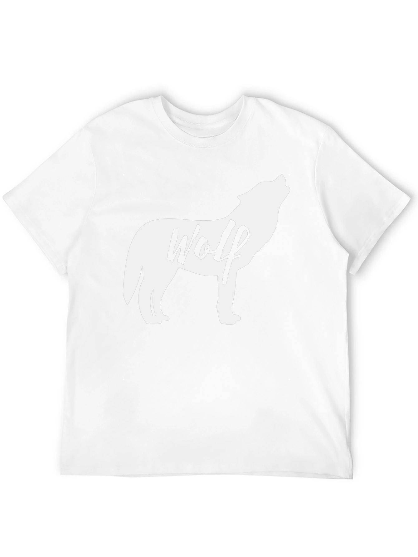Wolf Silhouette Graphic T-Shirt - Black Crew Neck Tee