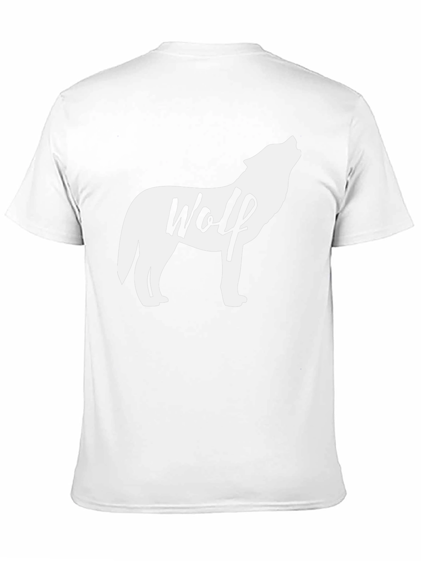 Wolf Silhouette Graphic T-Shirt - Black Crew Neck Tee
