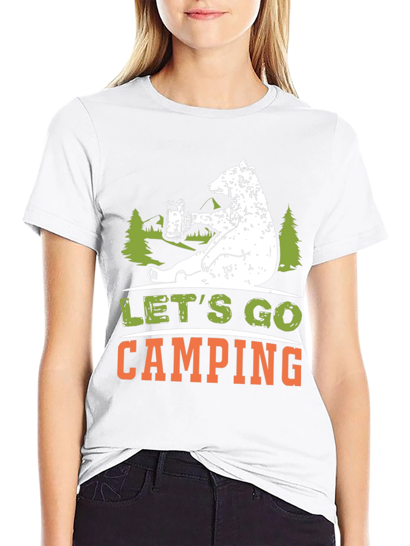 Lets Go Camping Bear T-Shirt