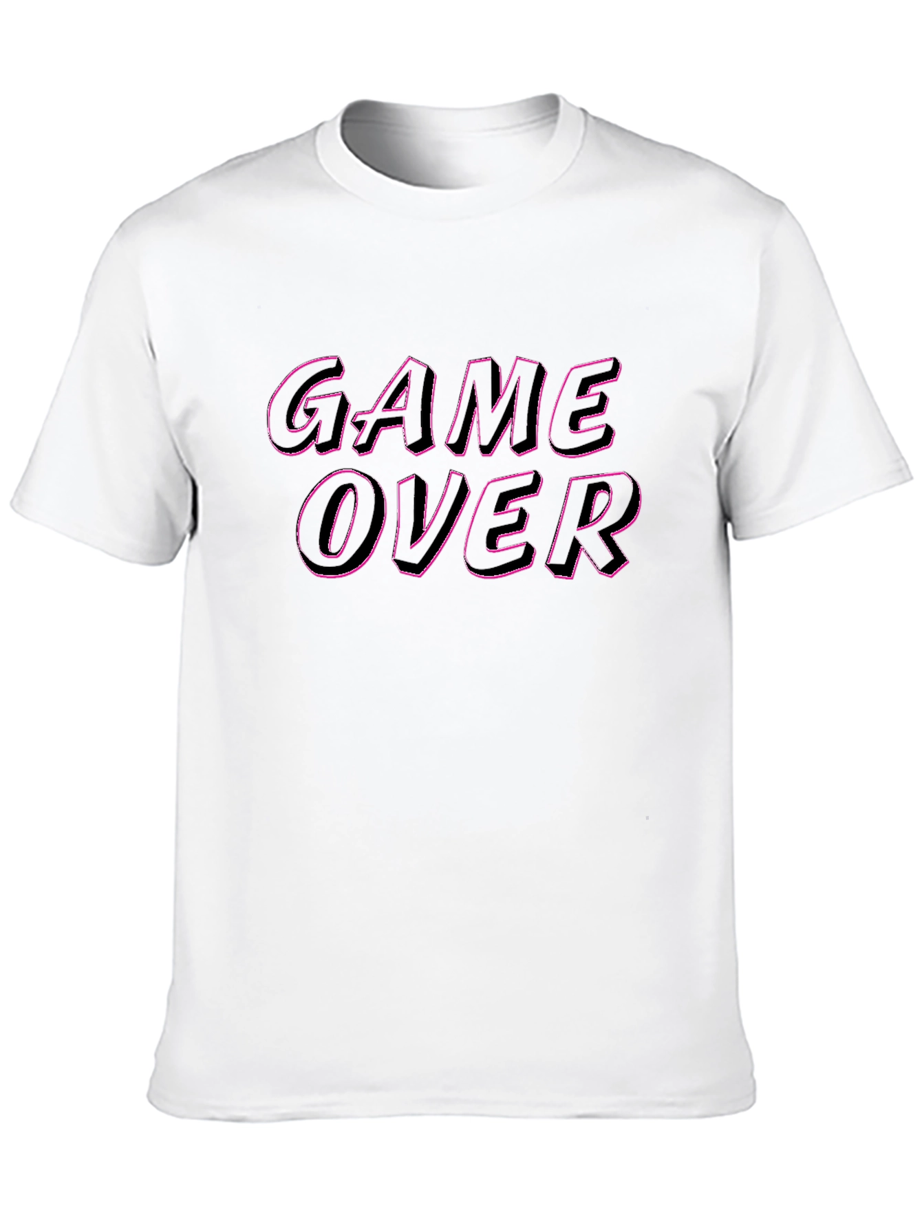 Game Over Graphic Tee - Black Casual T-Shirt