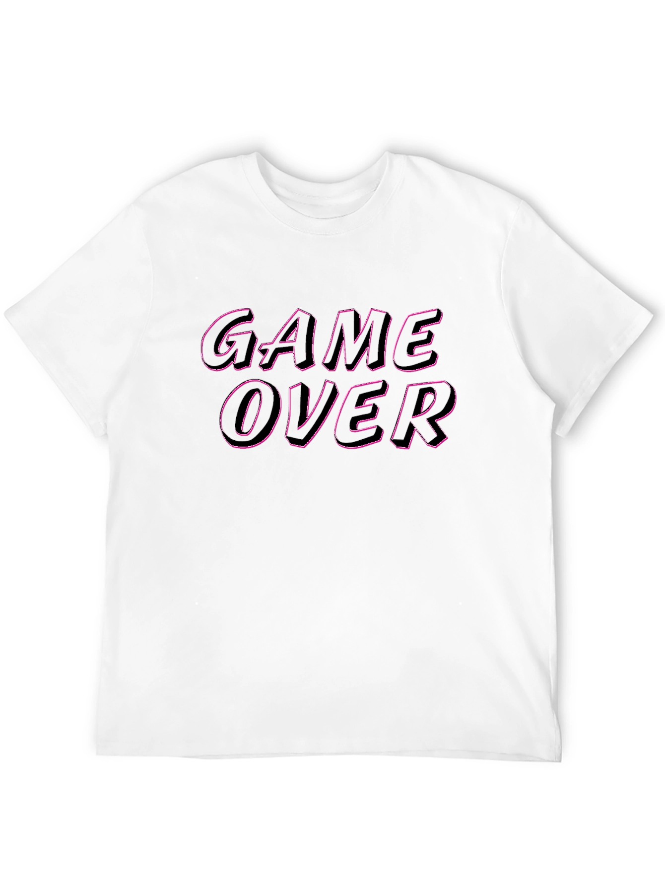 Game Over Graphic Tee - Black Casual T-Shirt