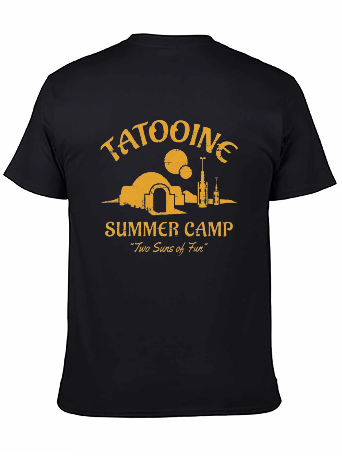 Tatooine Summer Camp Black Graphic T-Shirt