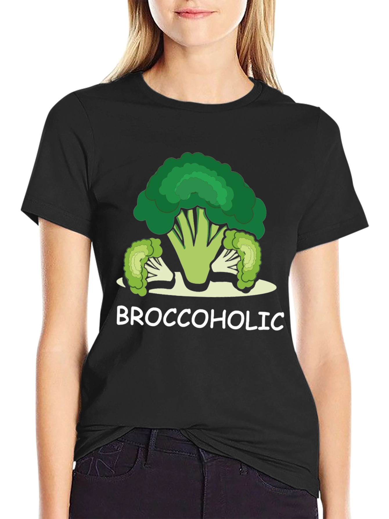 Broccoholic Graphic Tee - Funny Food Lover Shirt