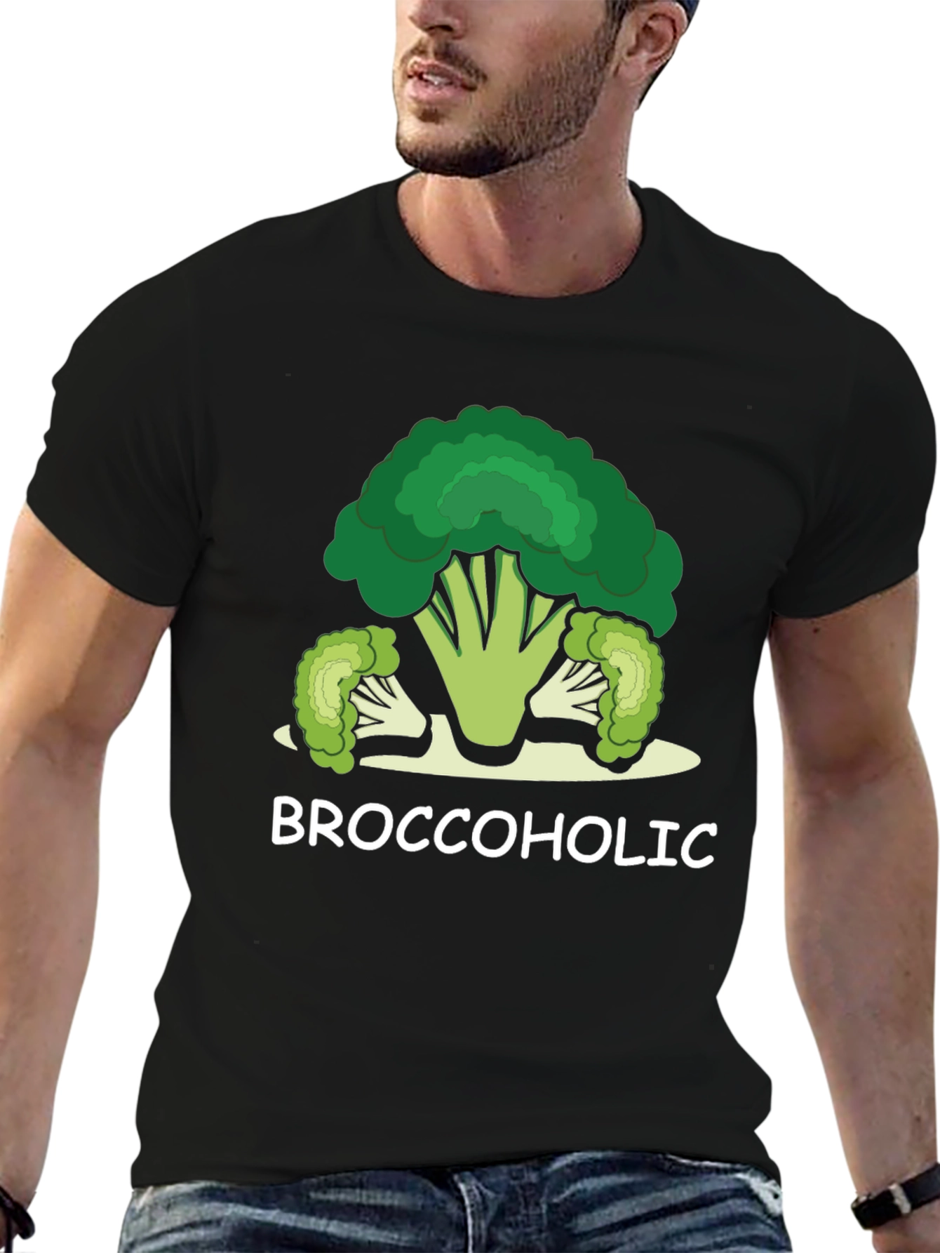 Broccoholic Graphic Tee - Funny Food Lover Shirt