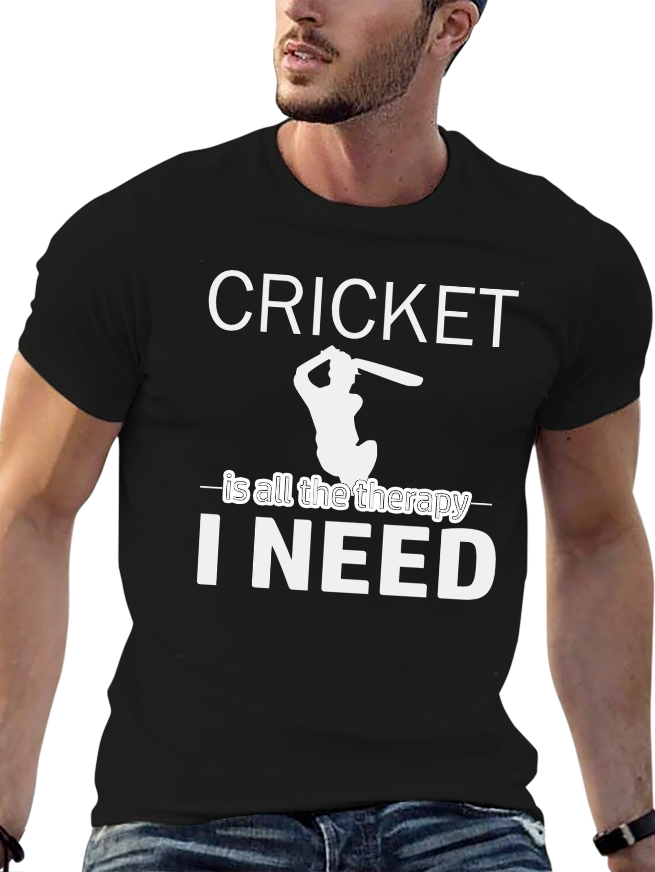 Cricket is All The Therapy T-Shirt