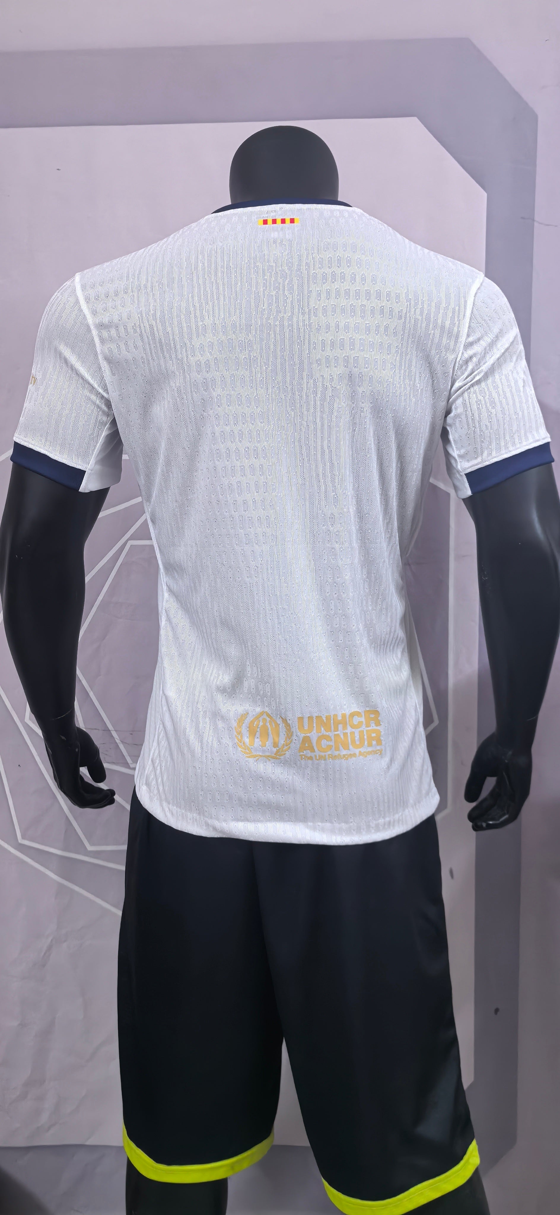 Barcelona White Player Version Football Jersey