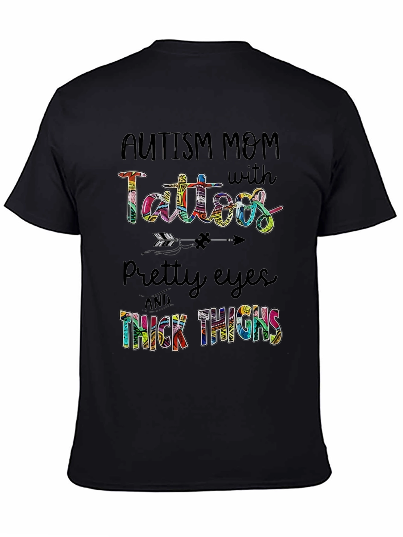 Autism Mom Tattoos Graphic T-Shirt