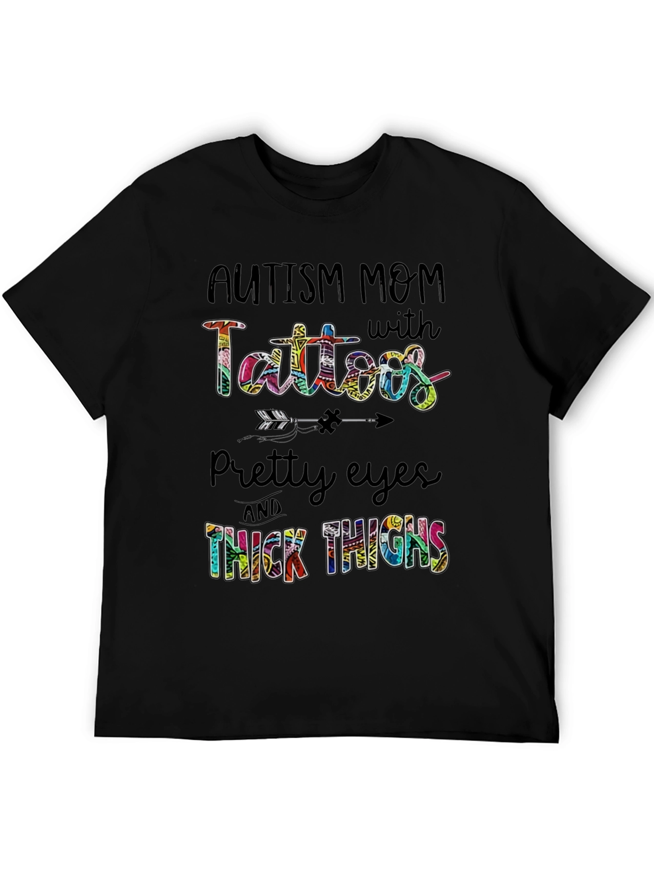 Autism Mom Tattoos Graphic T-Shirt