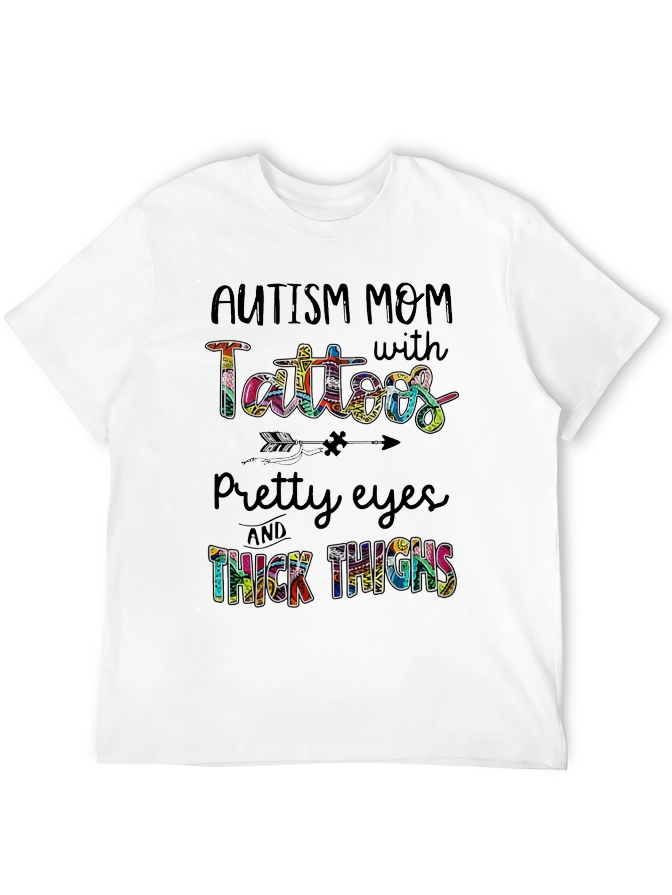 Autism Mom Tattoos Graphic T-Shirt