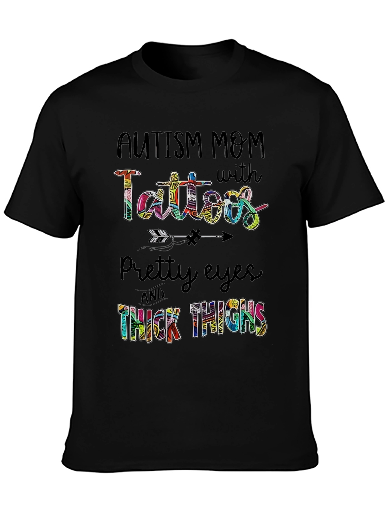 Autism Mom Tattoos Graphic T-Shirt