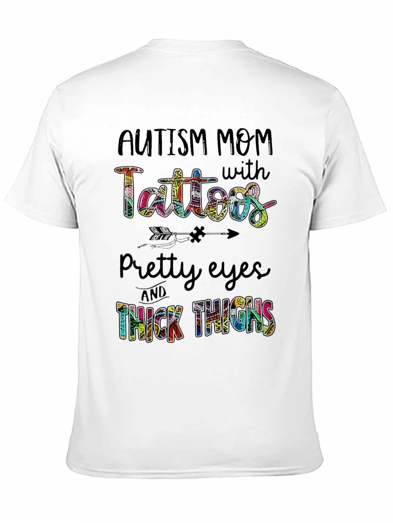 Autism Mom Tattoos Graphic T-Shirt