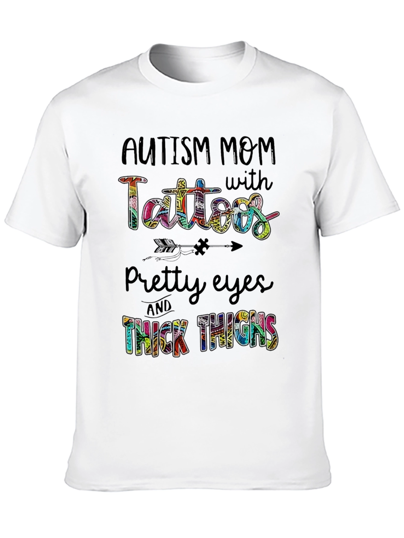 Autism Mom Tattoos Graphic T-Shirt