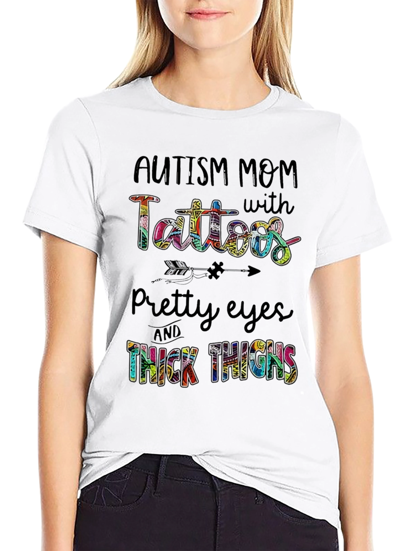 Autism Mom Tattoos Graphic T-Shirt