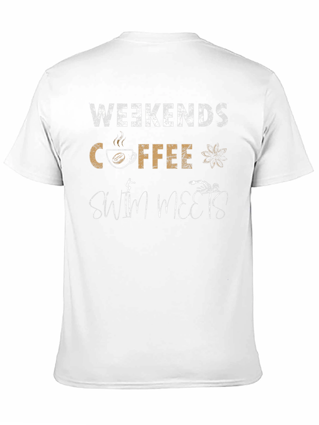 Weekends Coffee Swim Meets Black T-Shirt
